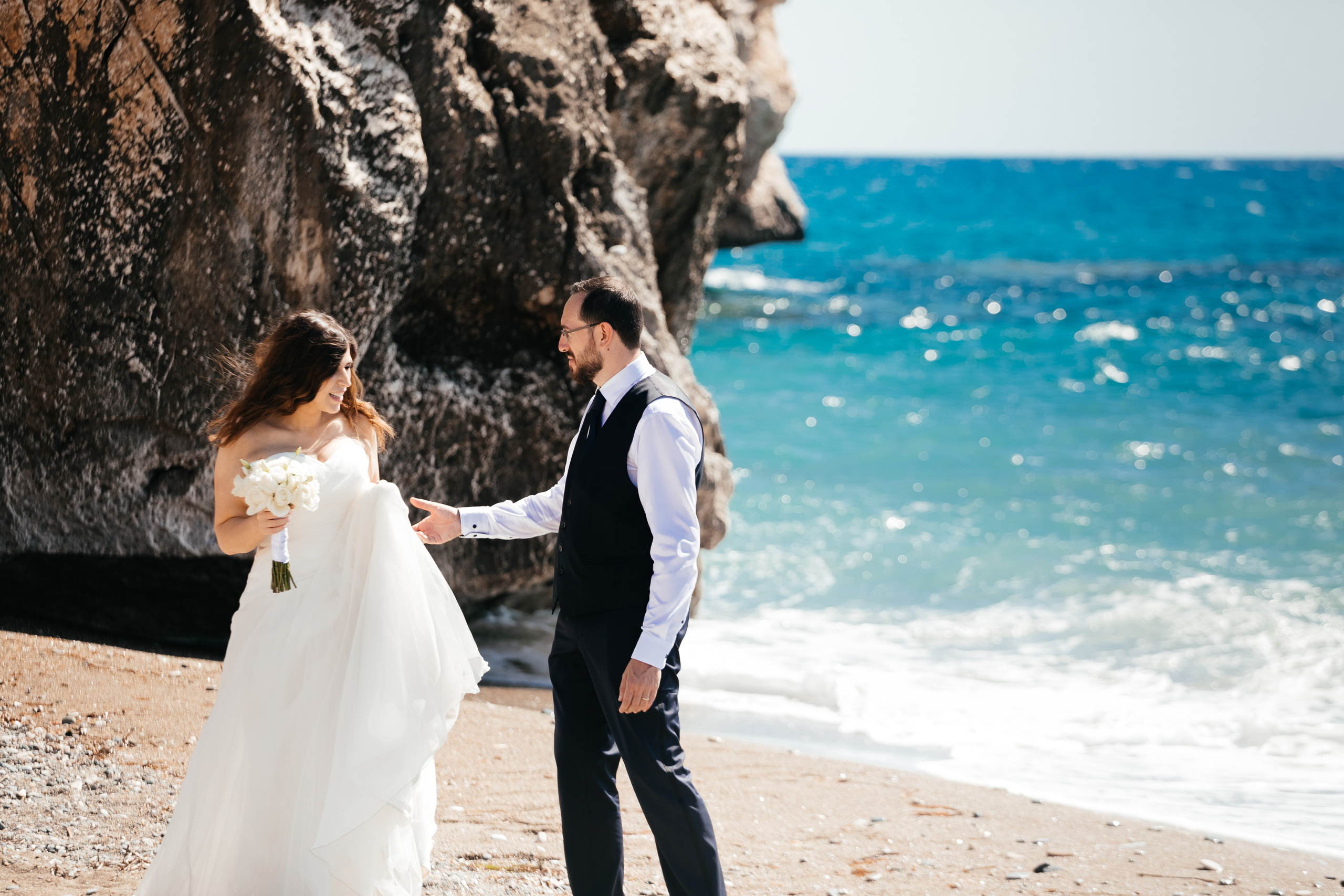 Весільна фотосесія камінь Афродіти, Кіпр