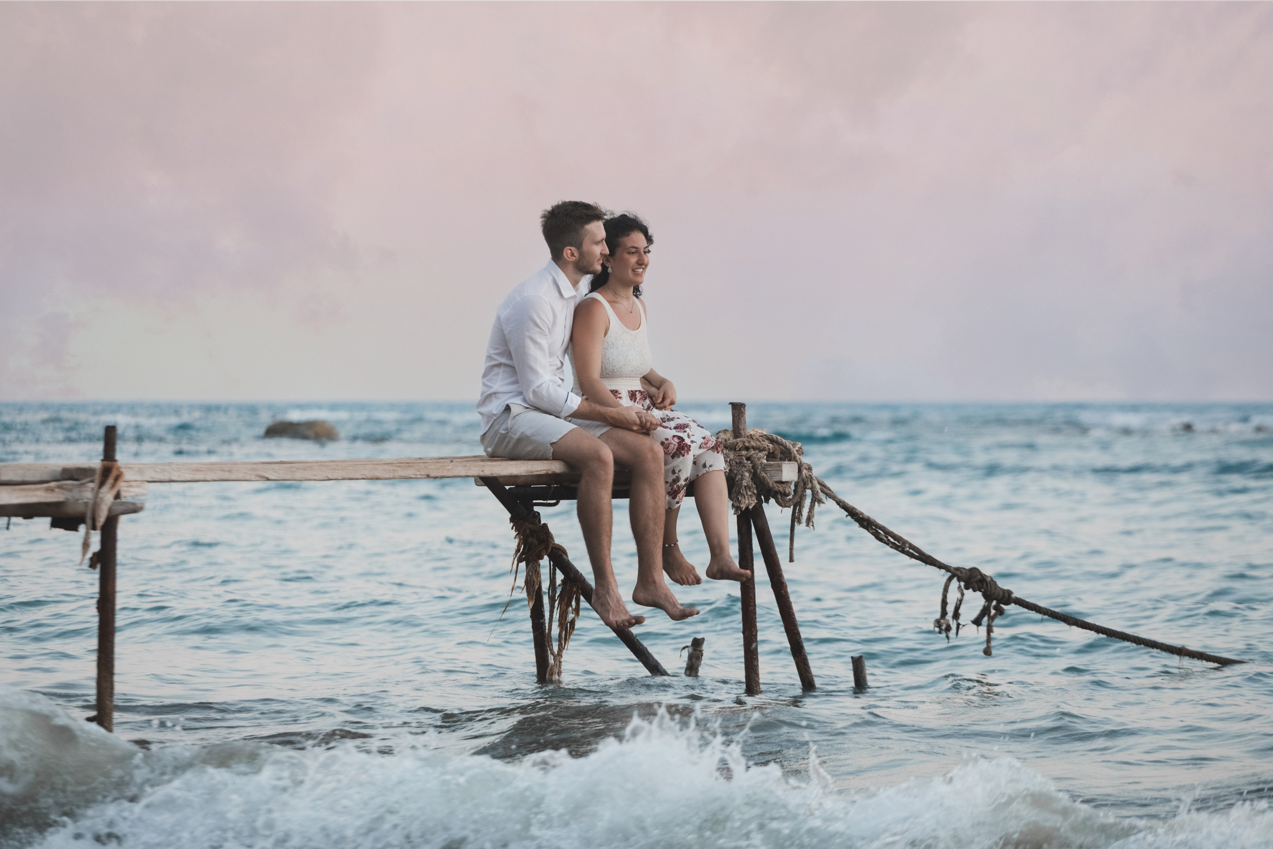 Proposal at the beach Cyprus