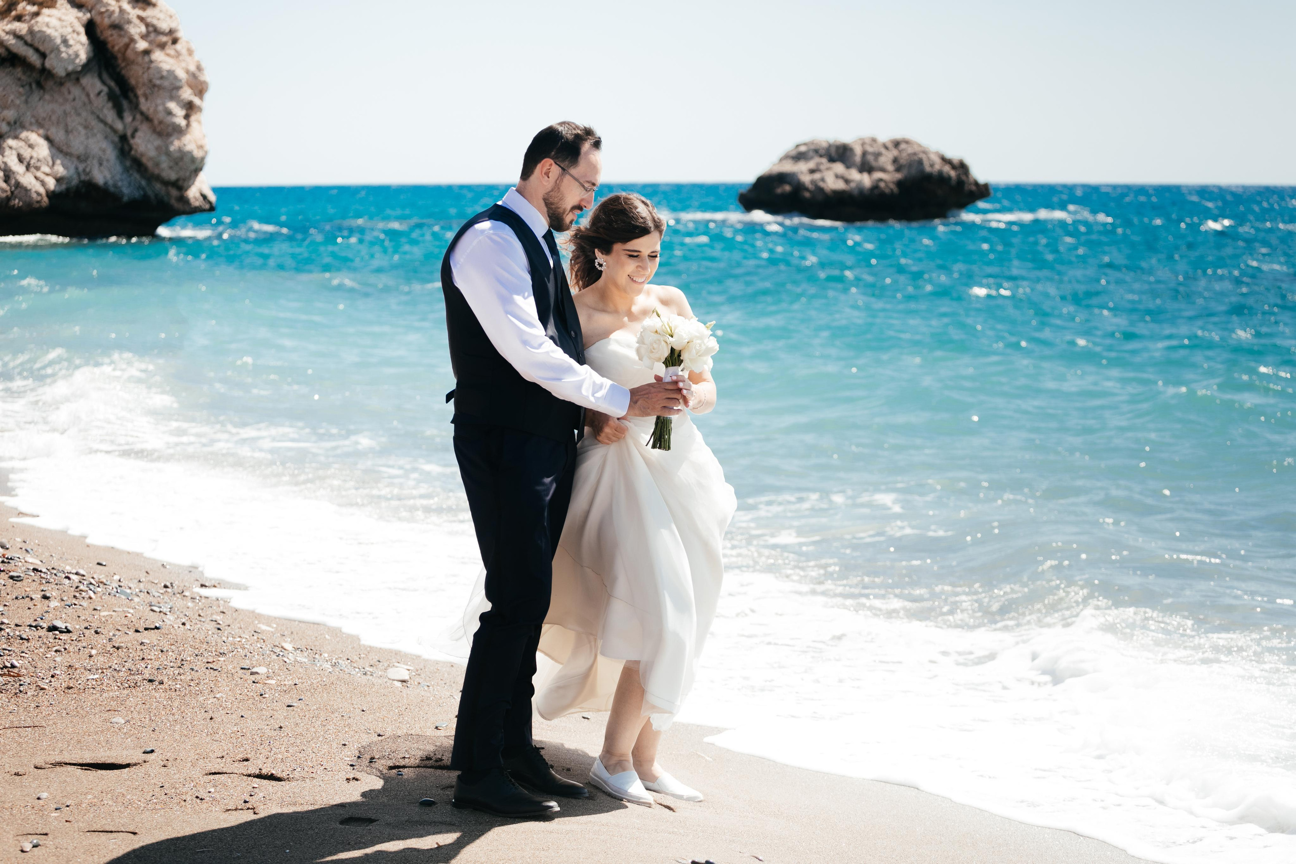 Весільна фотосесія камінь Афродіти, Кіпр