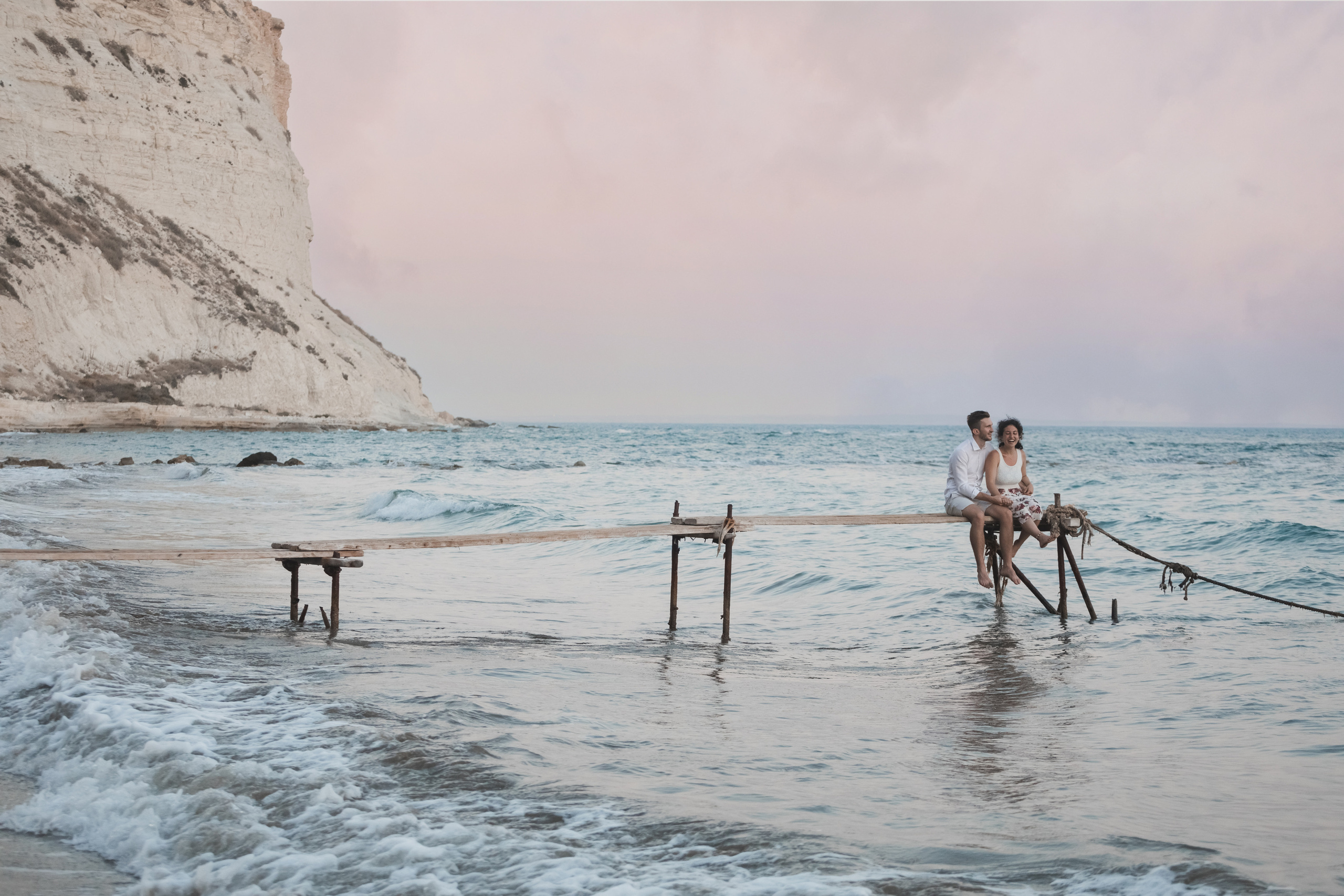 Proposal at the beach Cyprus