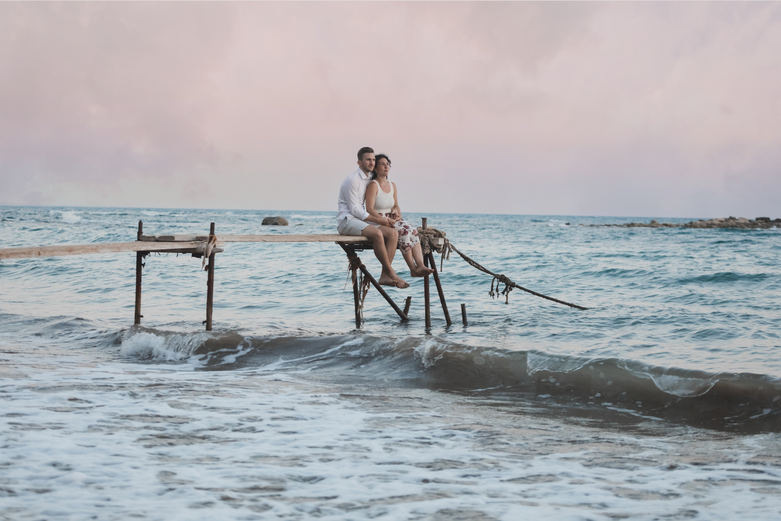 Proposal at the beach Cyprus