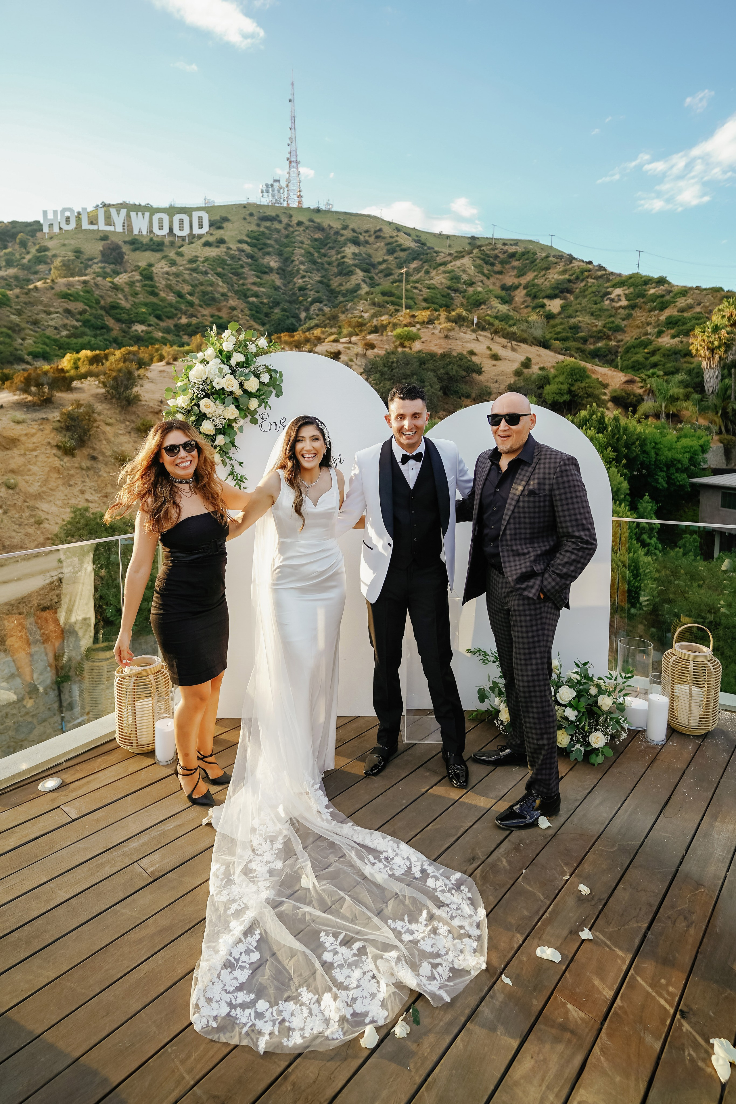 Wedding at the Hollywood Sign Venue, Los Angeles, California. Wedding Photography & Videography Team in California, Los Angeles, San Francisco, San Diego and Travel
