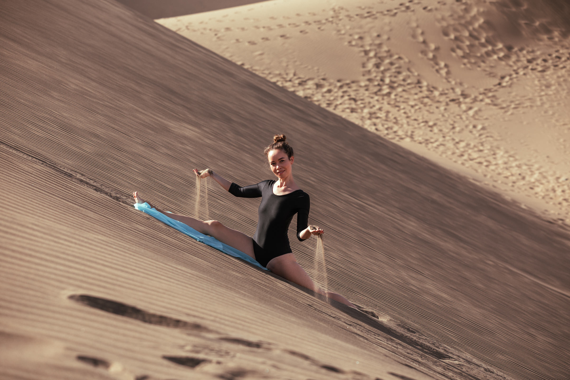 Sand portrait photo shot gran canaria Desert of Maspalomas