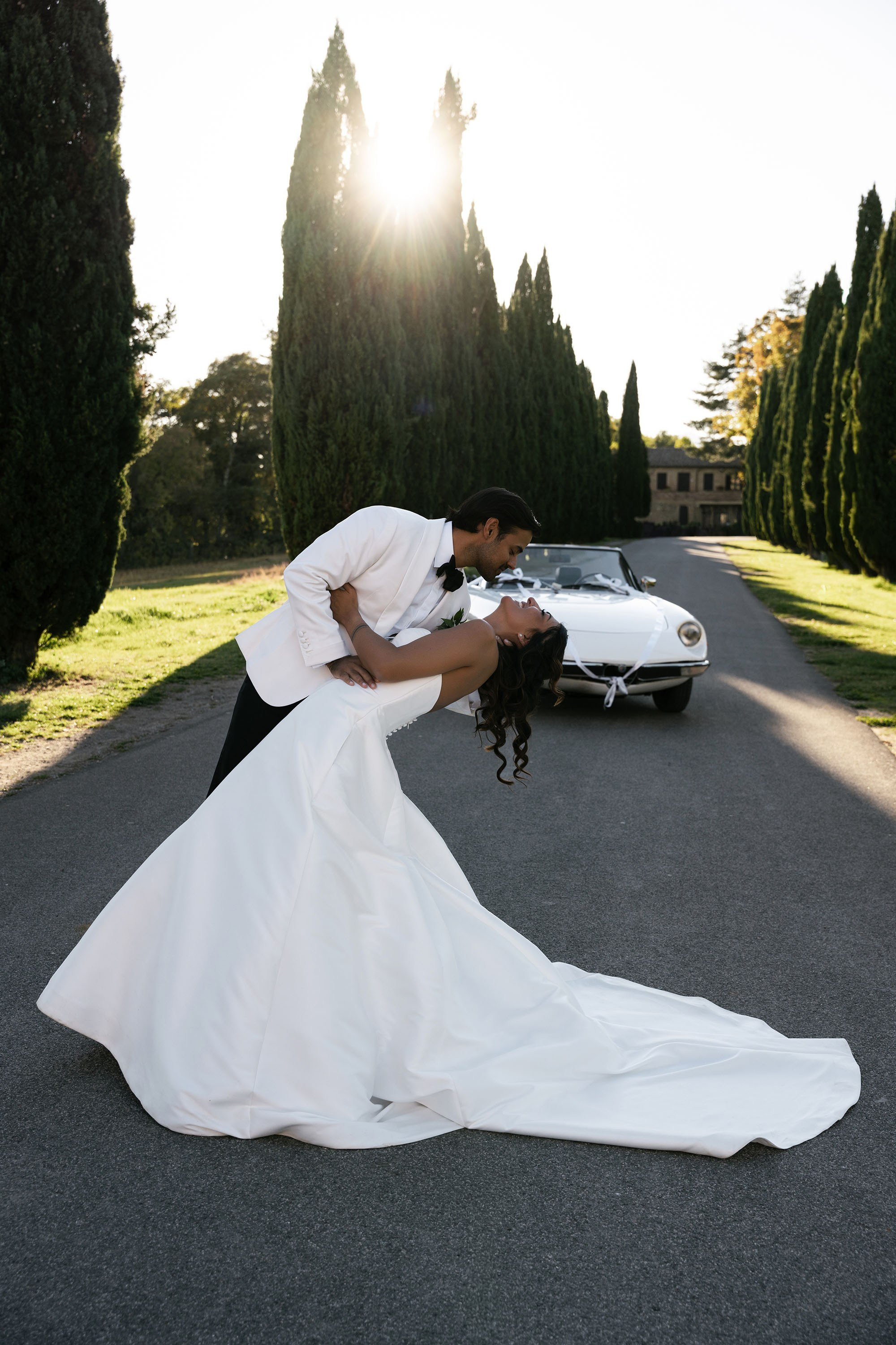 Ginevra and Avi — Abbazia di San Galgano, Tuscany. Destination Wedding Photographers and content creators based in Spain
