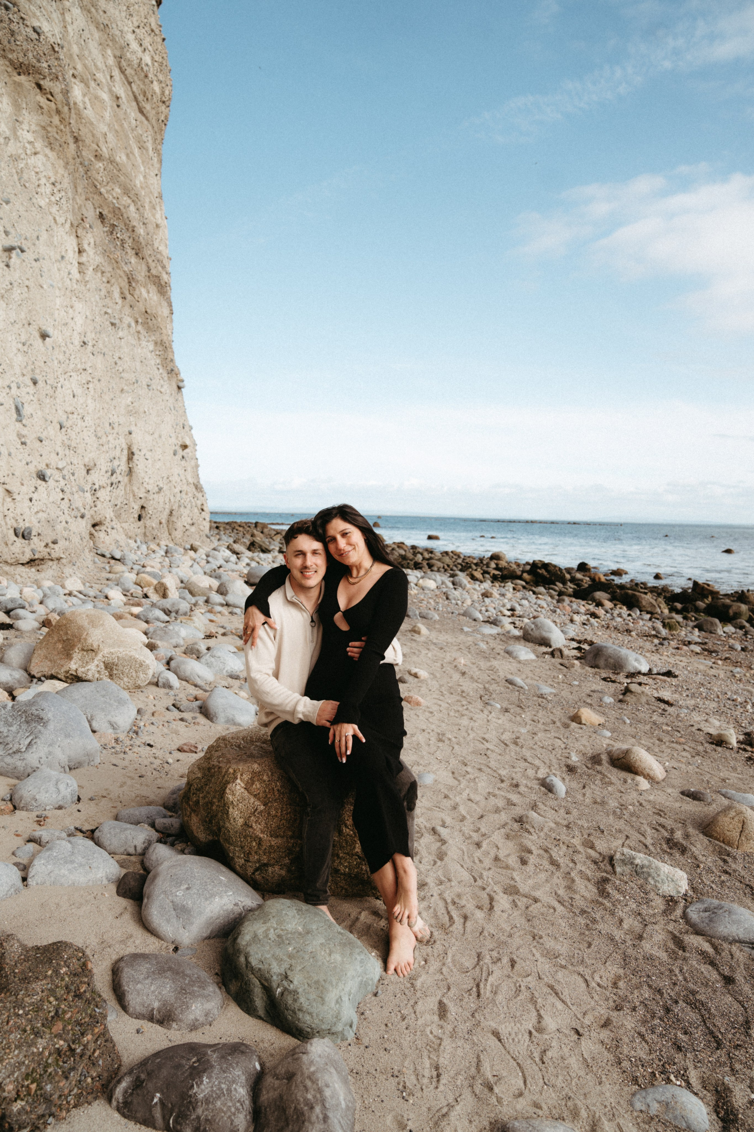 Proposal at Silverstrand Beach, co Galway. Wedding and family photographer Ireland
