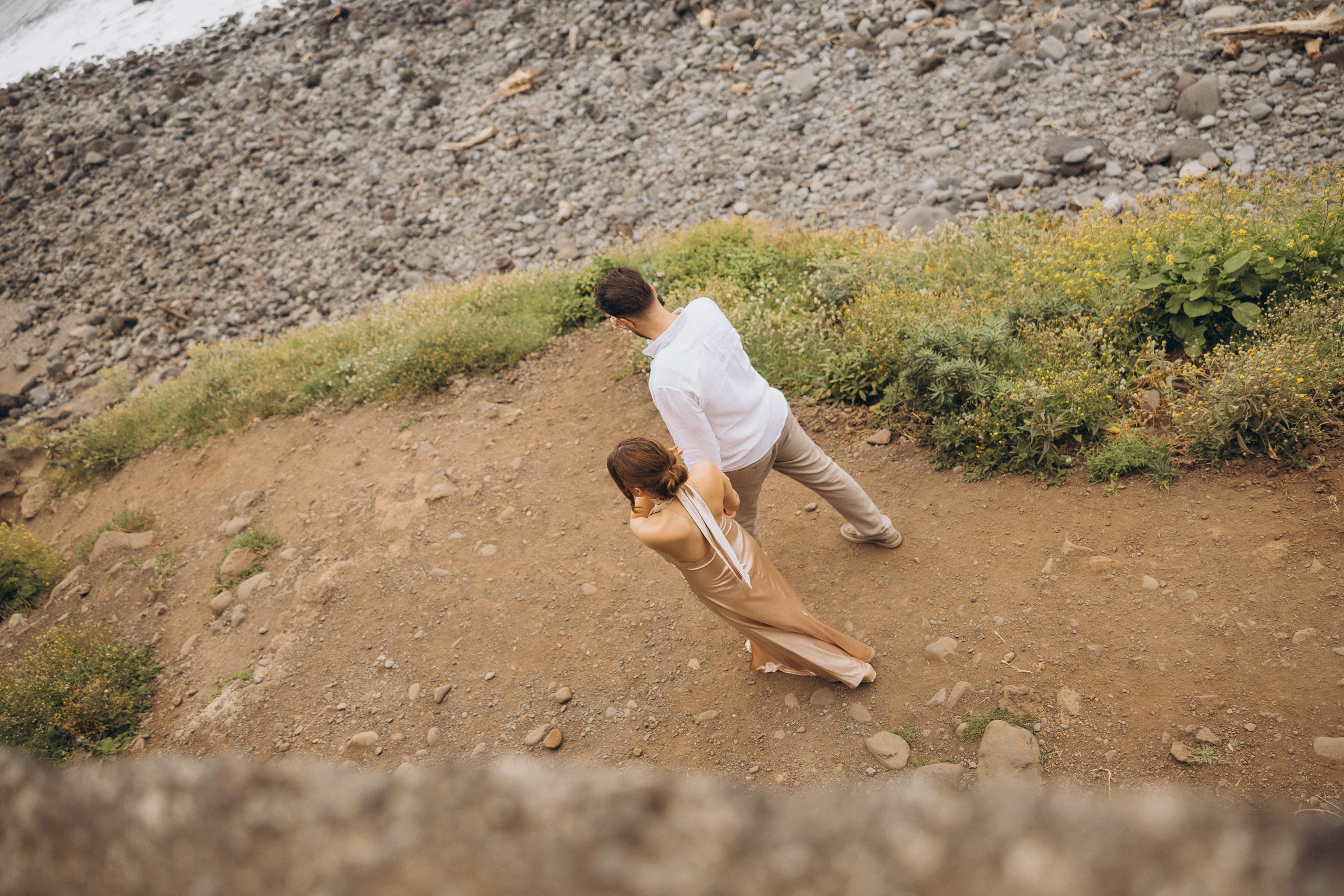 Romantic surprise proposal in Ribeira da Janela, Madeira – couple photography on the cliffs by the ocean