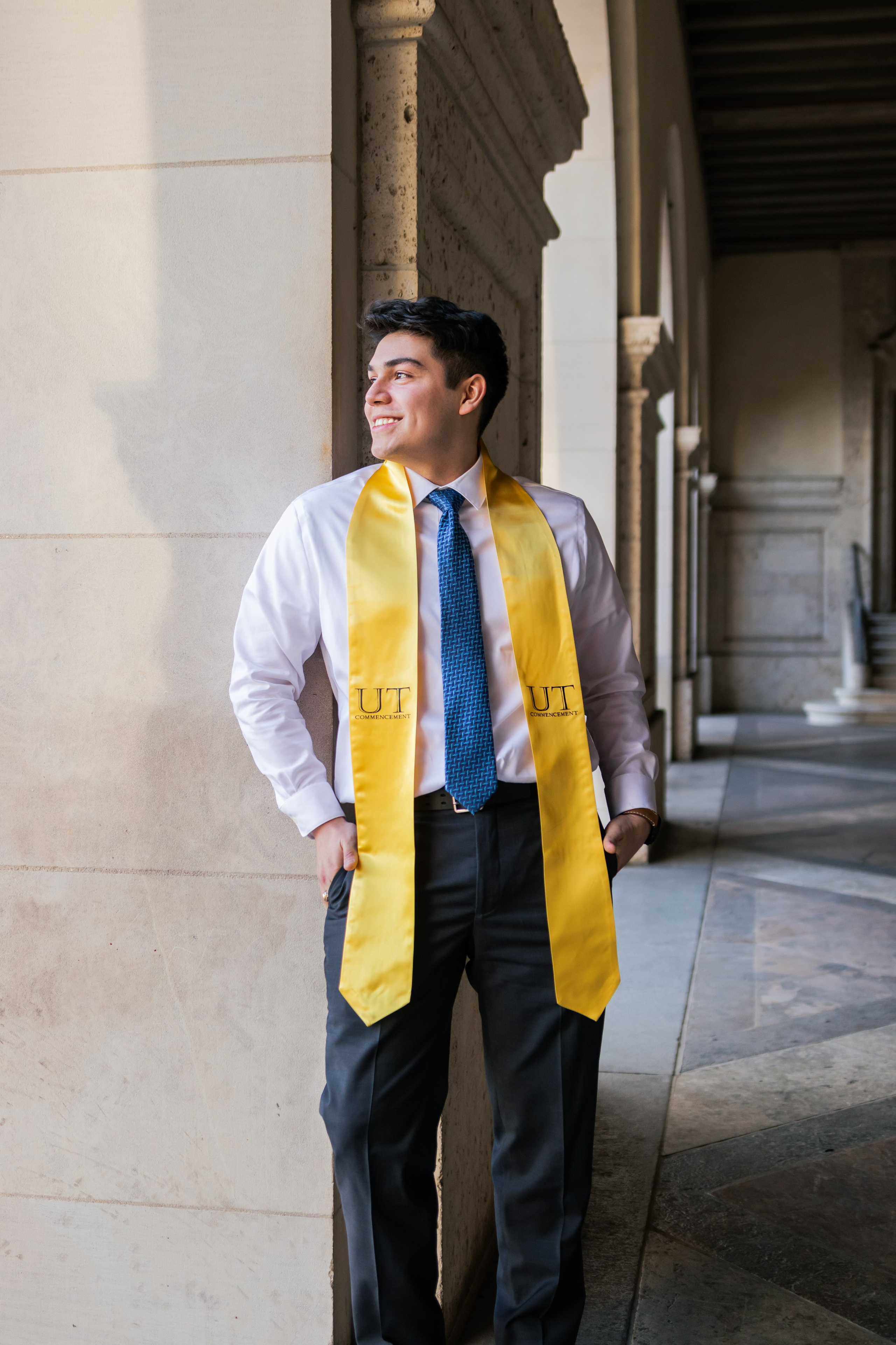 Christopher’s graduation photoshoot at the University of Texas Austin