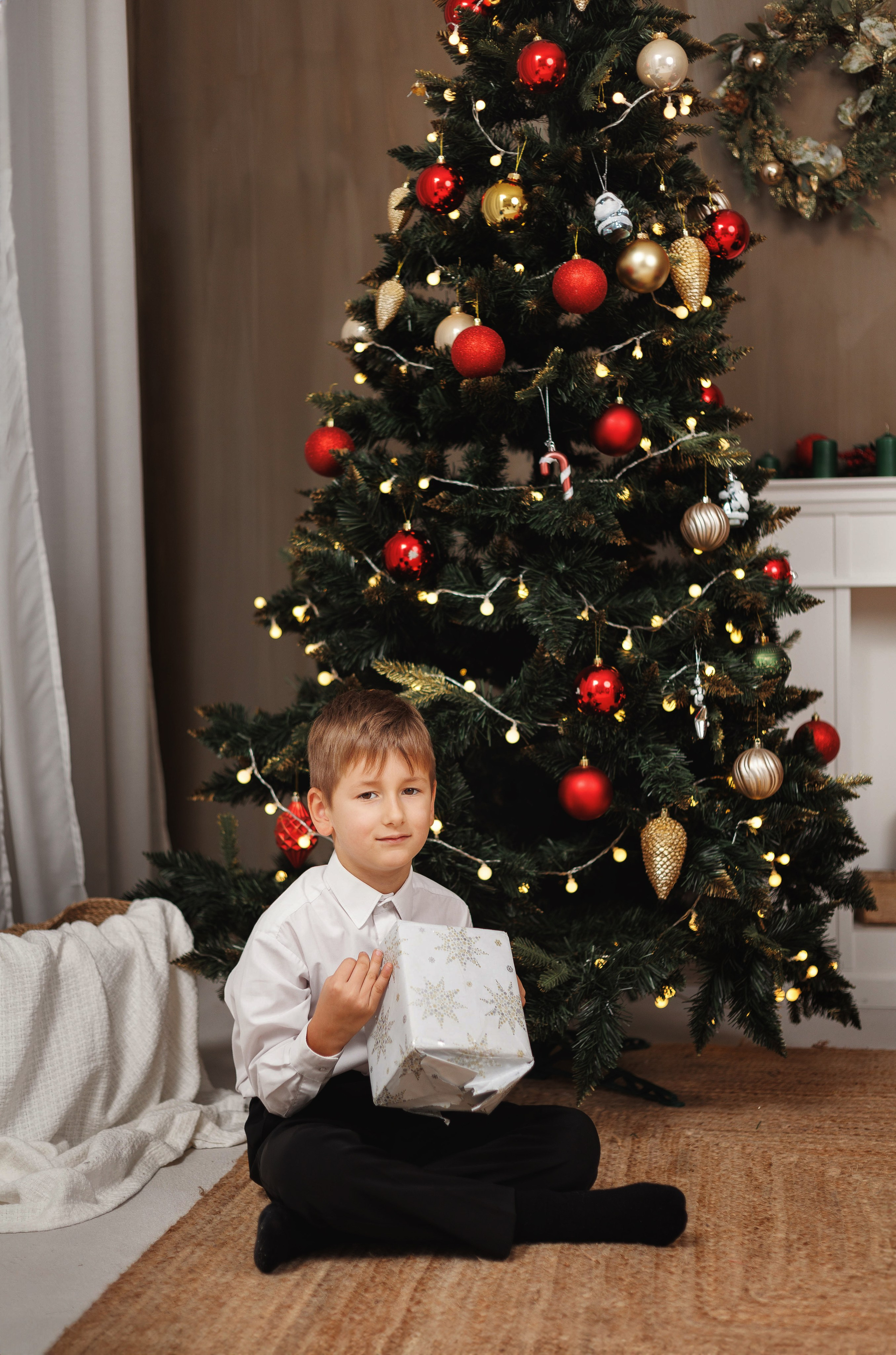 Новогодняя съёмка в студии. Семейный и детский фотограф в Вильнюсе Светлана Наумова