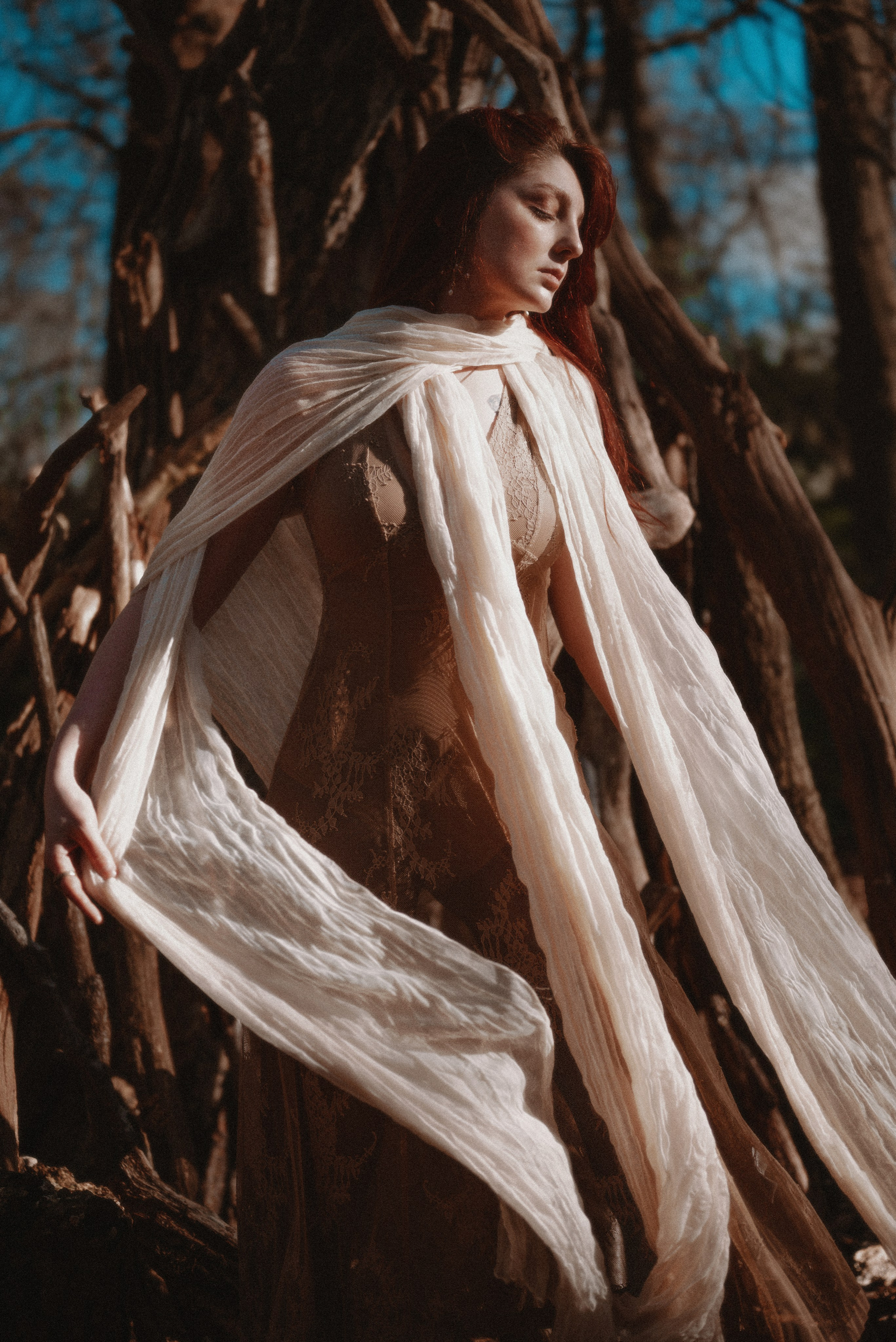 Self-portraits in the autumn forest in The Hague, Netherlands. Moth & Moss Photography