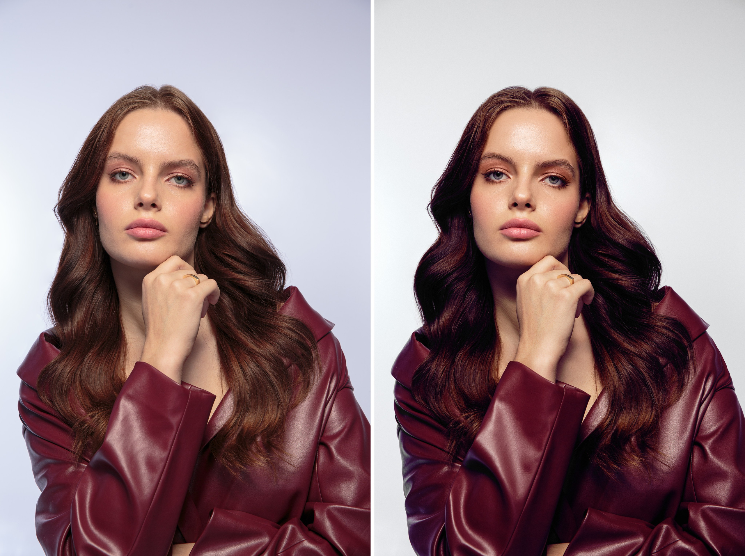High-End Beauty Portrait Photo Retouching in Photoshop.Professional services from Retoucher Olha Kompaniiets
