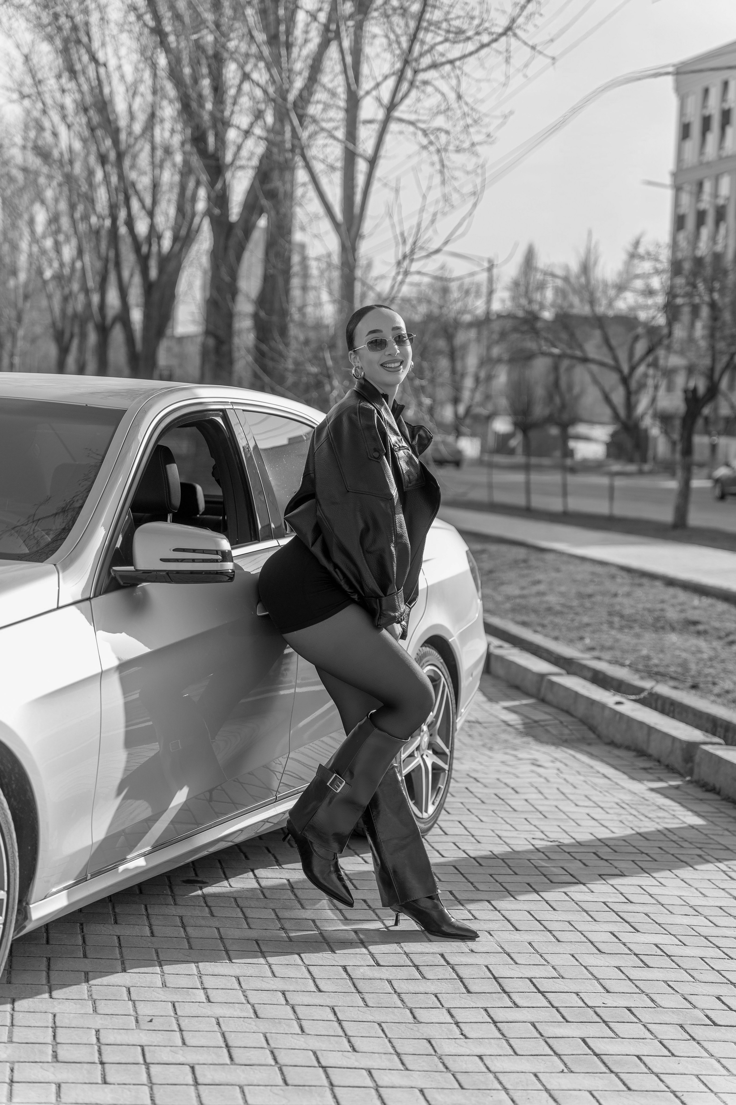 Чёрно-белая портретная фотосессия в Бельцах. Ședință foto portret alb-negru în Bălți