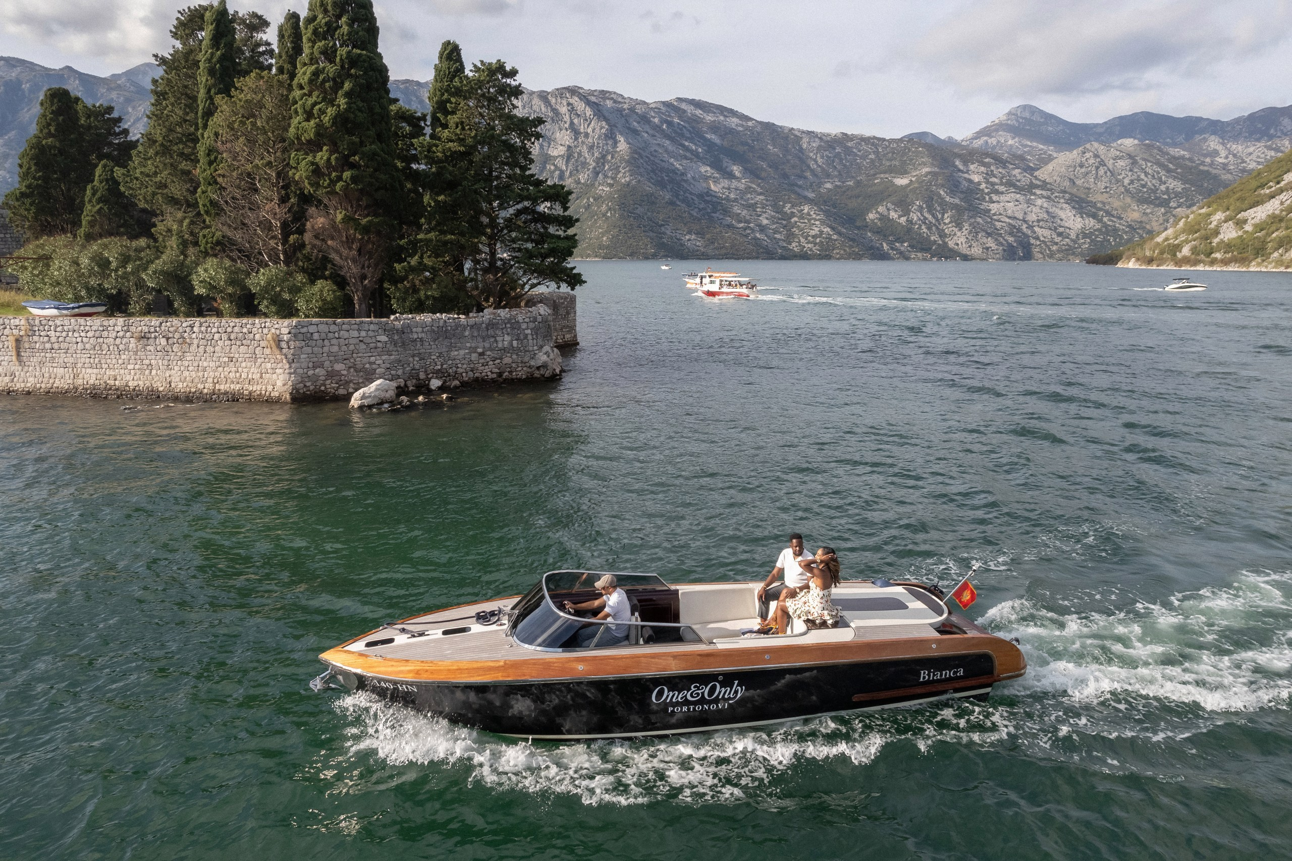 Boat tour from One&Only for the photoshoot