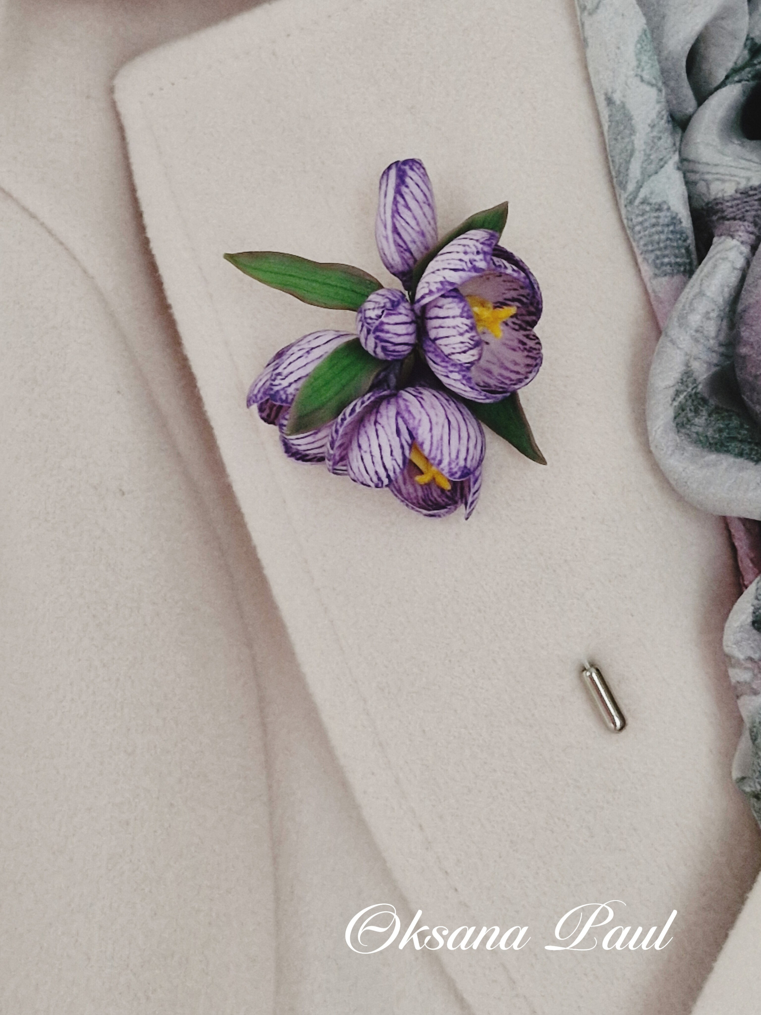 Броши с цветами / Blumen-Broschen ➜. Oksana Paul-Gardinen-Design Oksana Paul ✧ Art of Gardinen & Textile Design ✧ Polymer Clay Art & Handmade Creatures