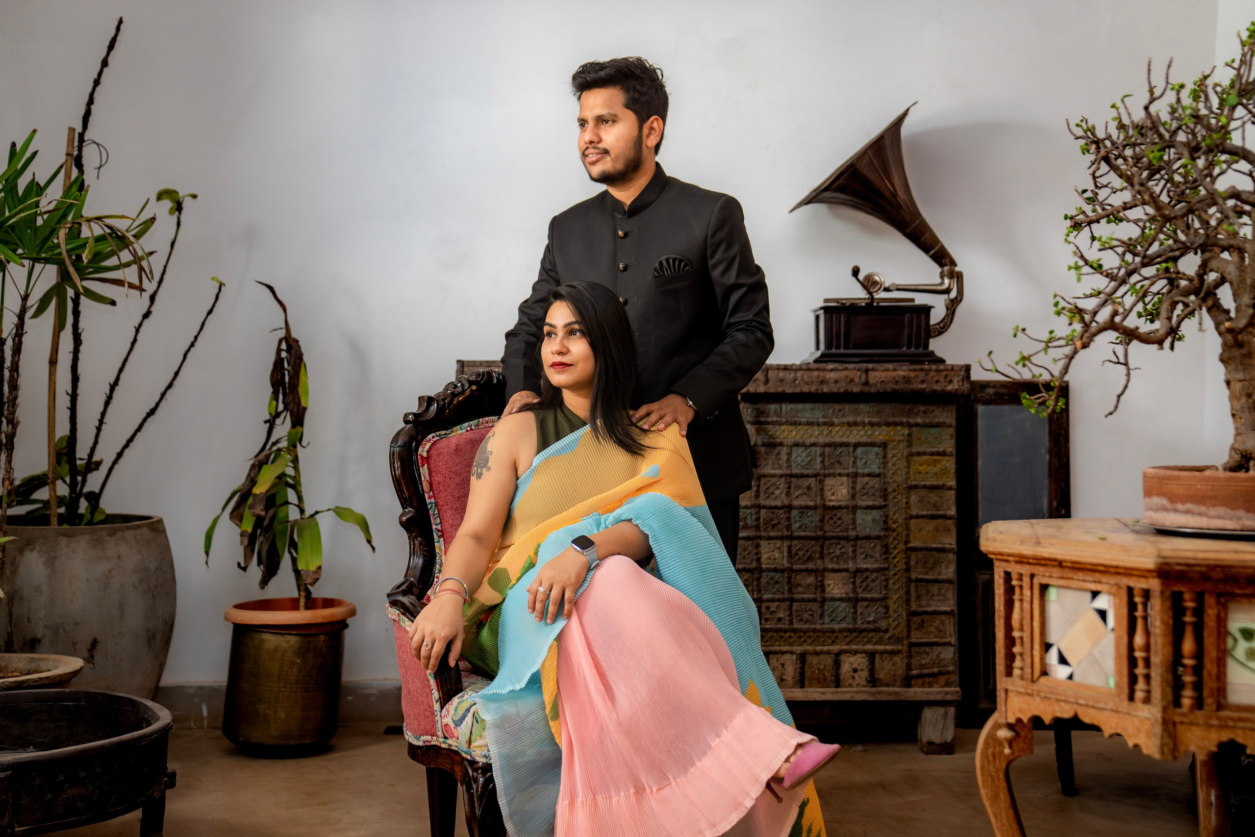 Prakriti & Ayush, Pre-Wedding Shoot at Shibravyi Courtyard, Bangalore | Truly Yours