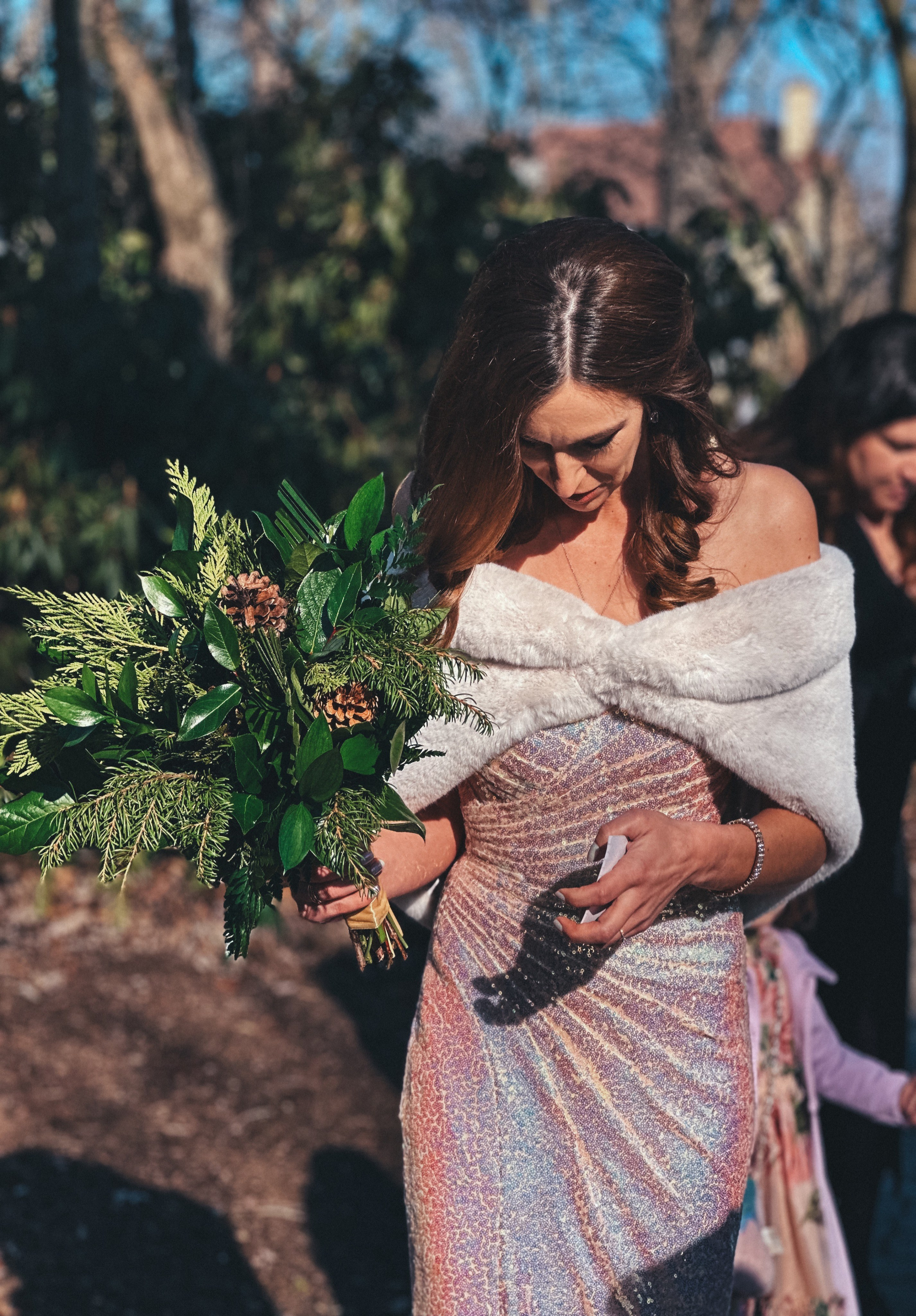 First look wedding photography in Windsor, Ontario, capturing the excitement of the couple’s first glance.