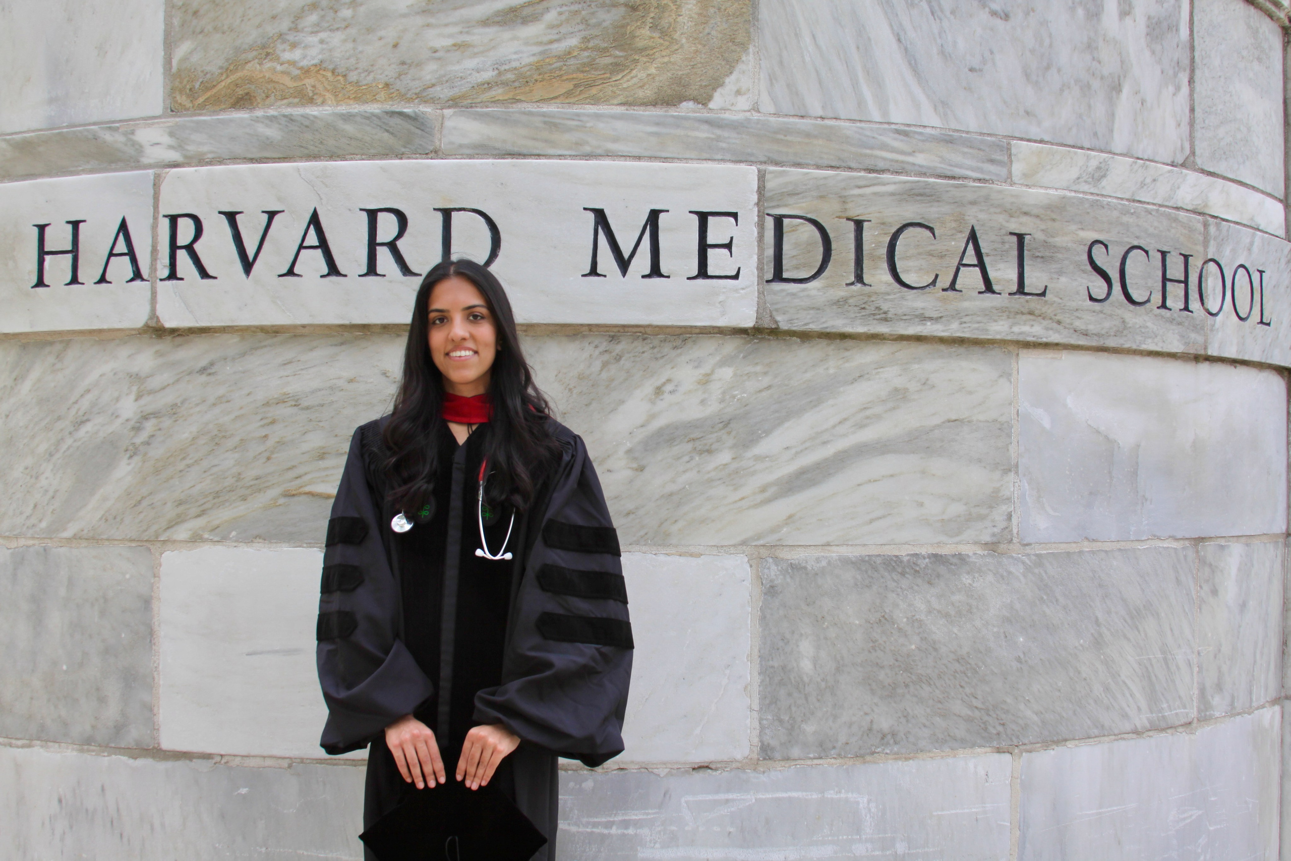 MD graduation with Ruhi. Kelly Sang, graduation and portrait photographer in Boston