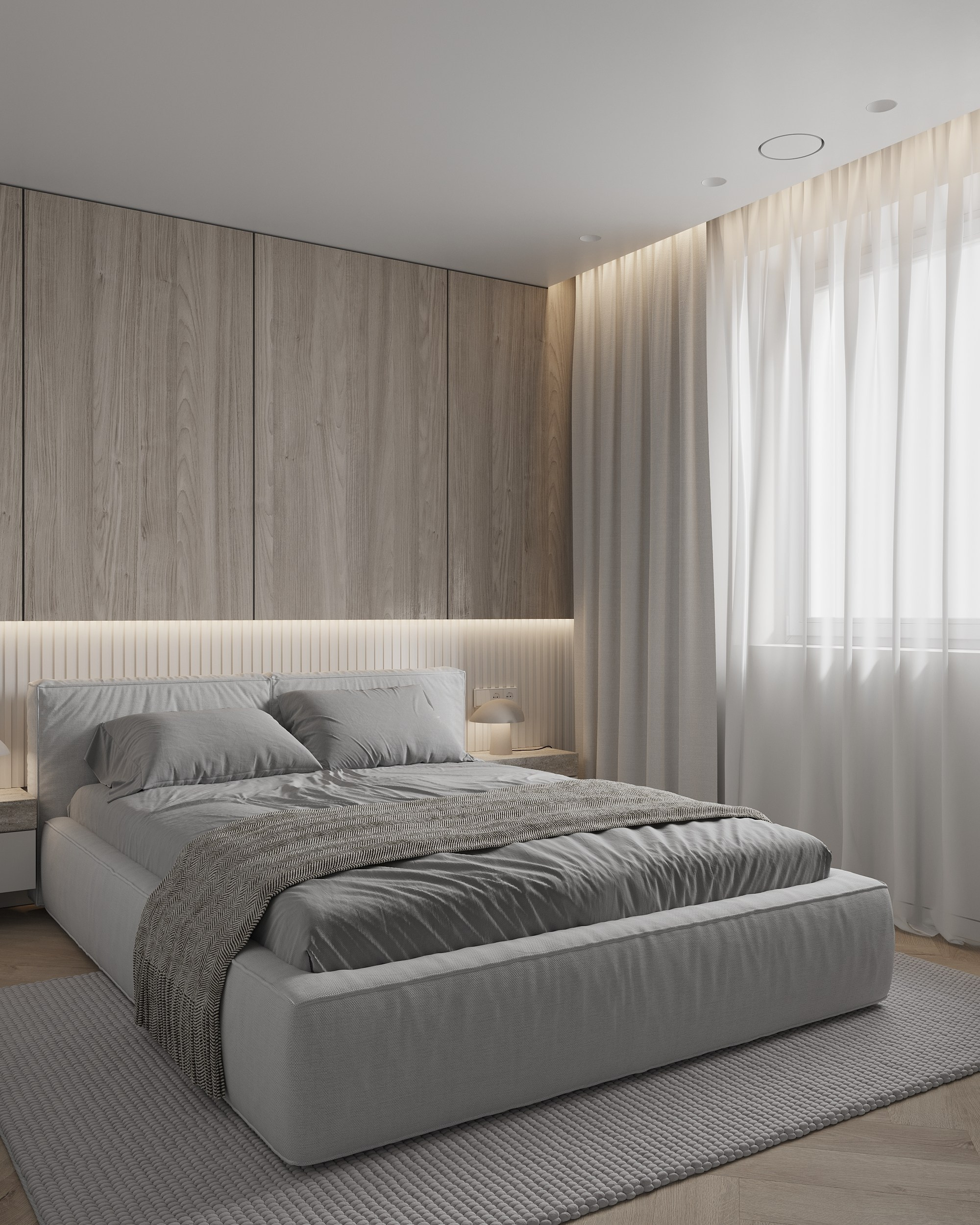 Story of Wood and Travertine. Simple Archs — high quality visualizations for your interior projects