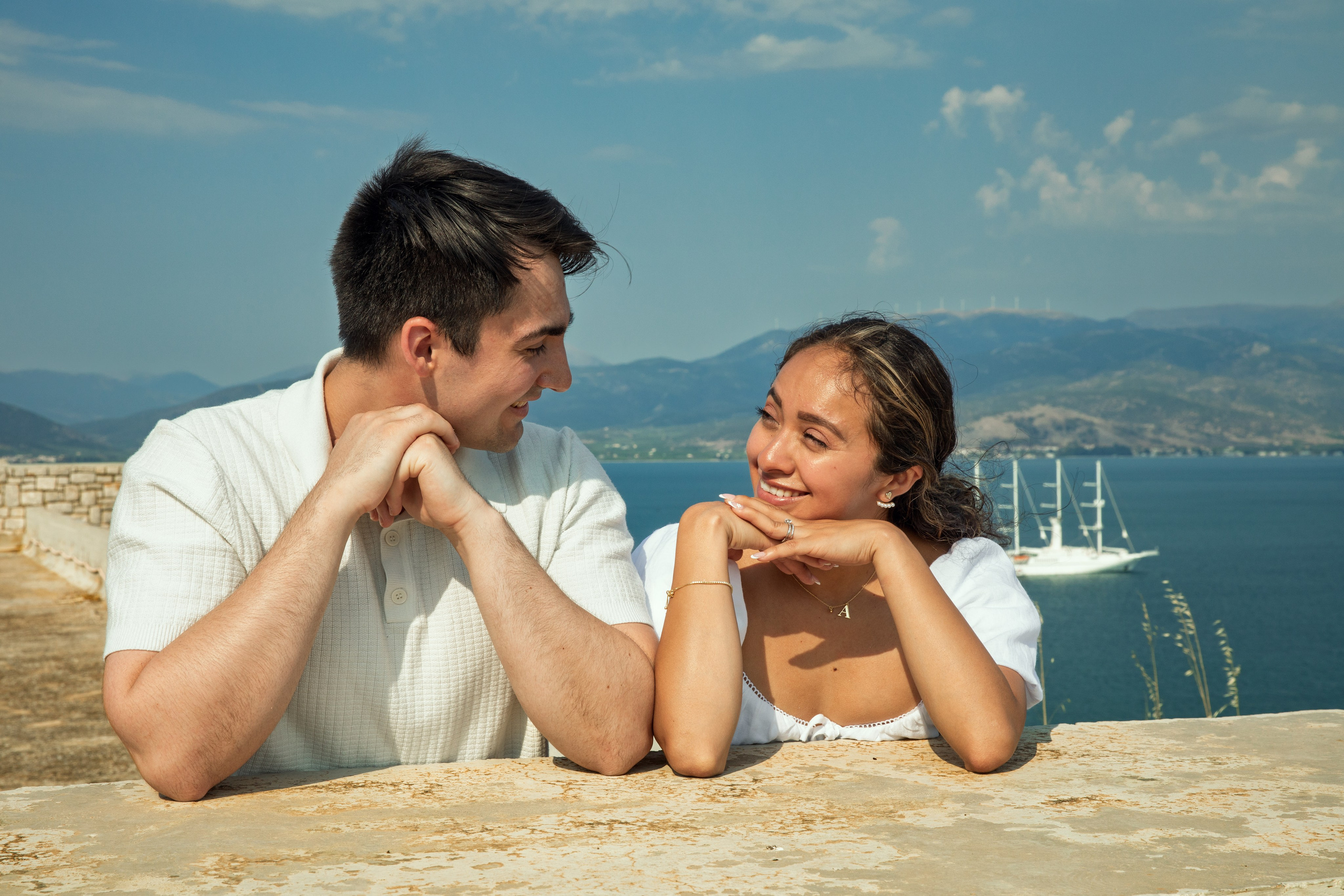 Ariana & Richard (USA). Photographer Anya Khasapi. Nafplio, Greece