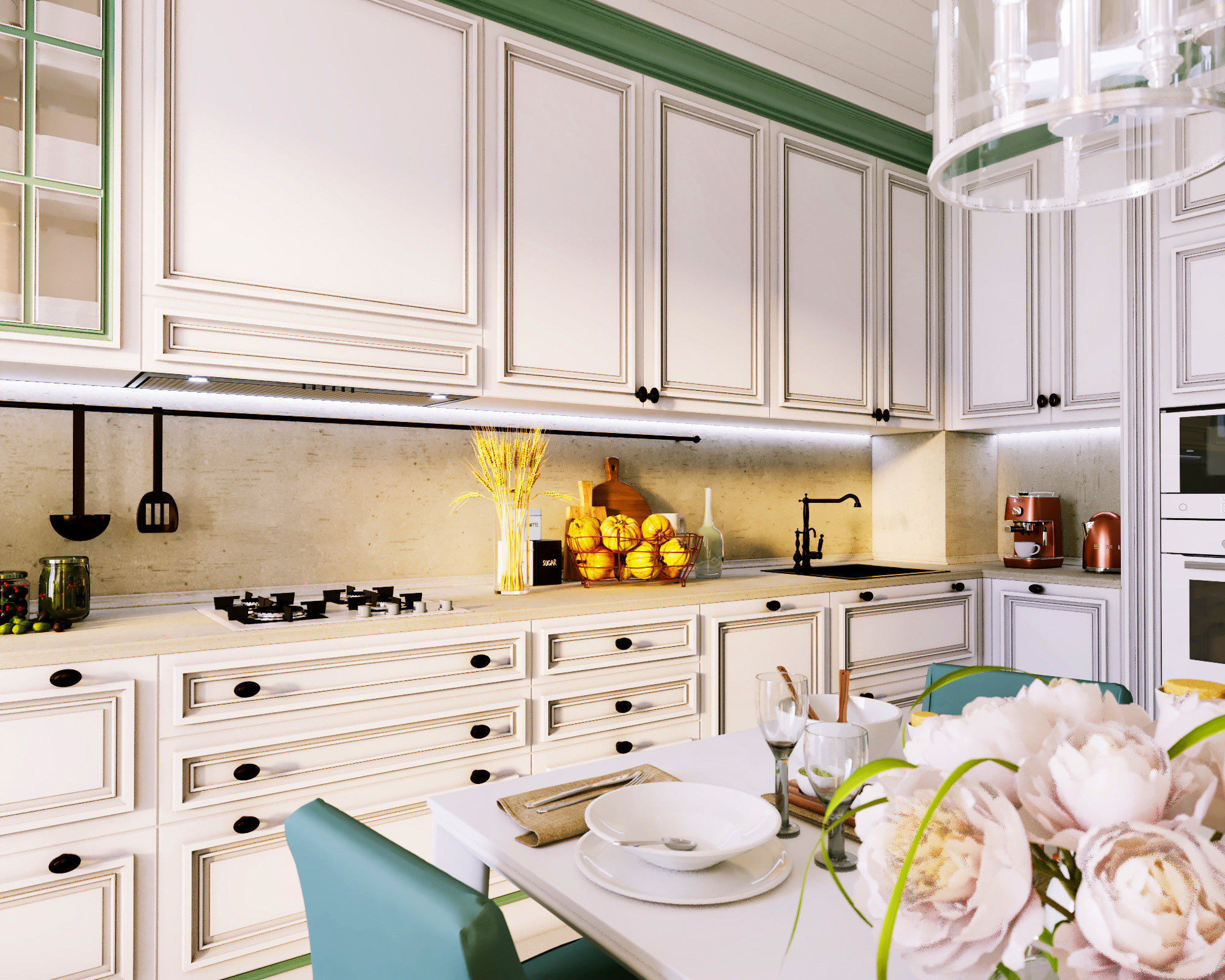 Дизайн ИНТЕРЬЕРА. Прованс в городской квартире. 115 м², г. Кишинев, Молдова. Архитектор, дизайнер интерьера, декоратор