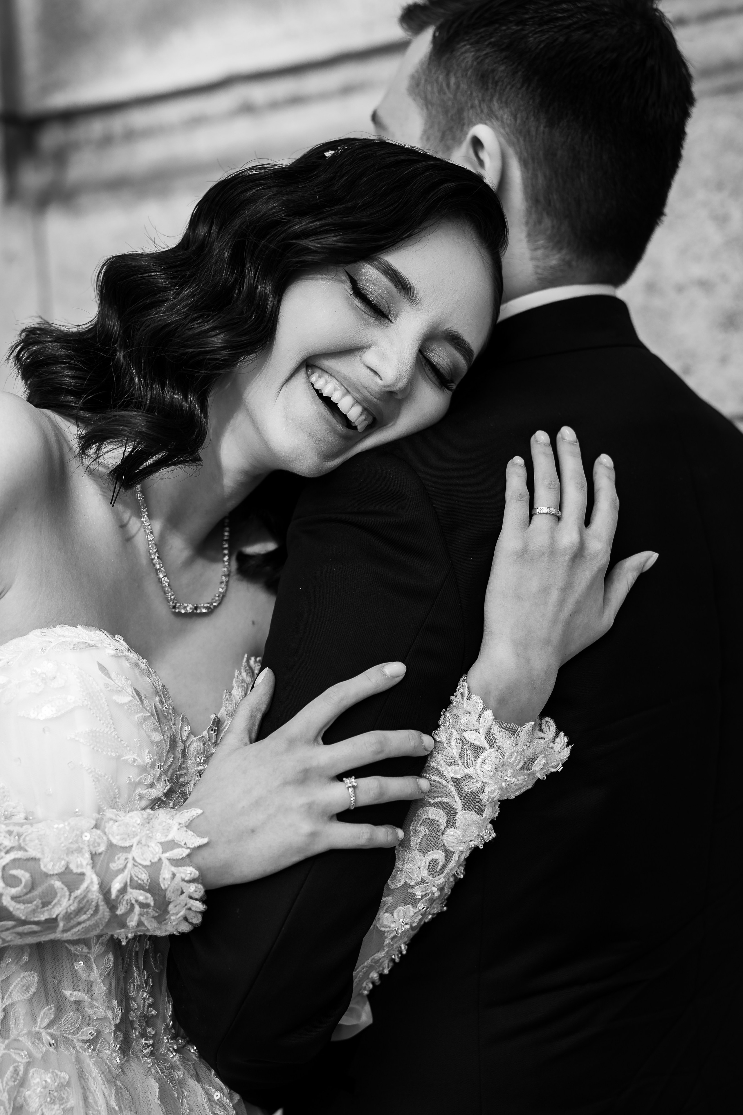 portret romantic alb negru fotografie nuntă București Blink Photo