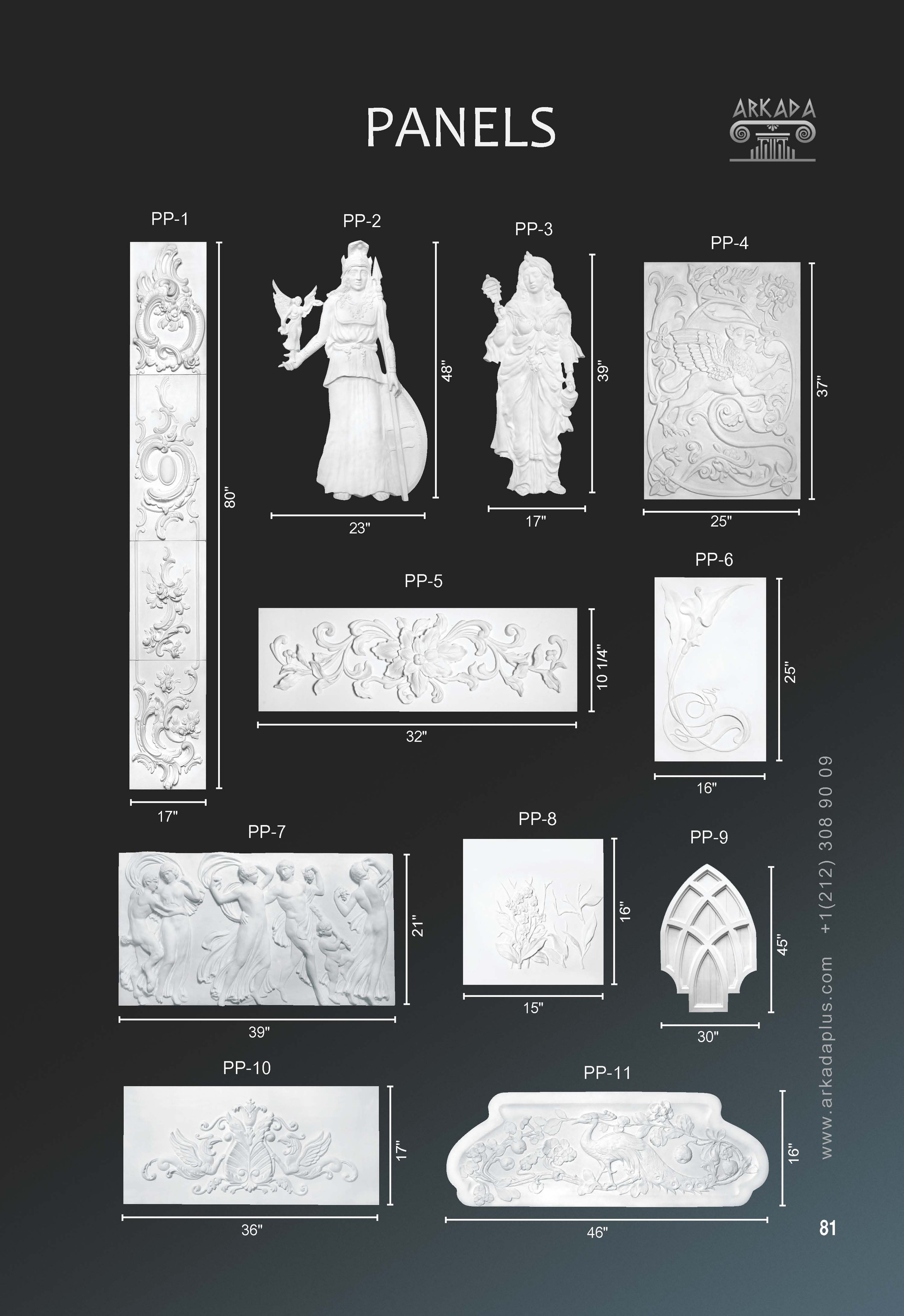 Catalog pages. Plaster molding