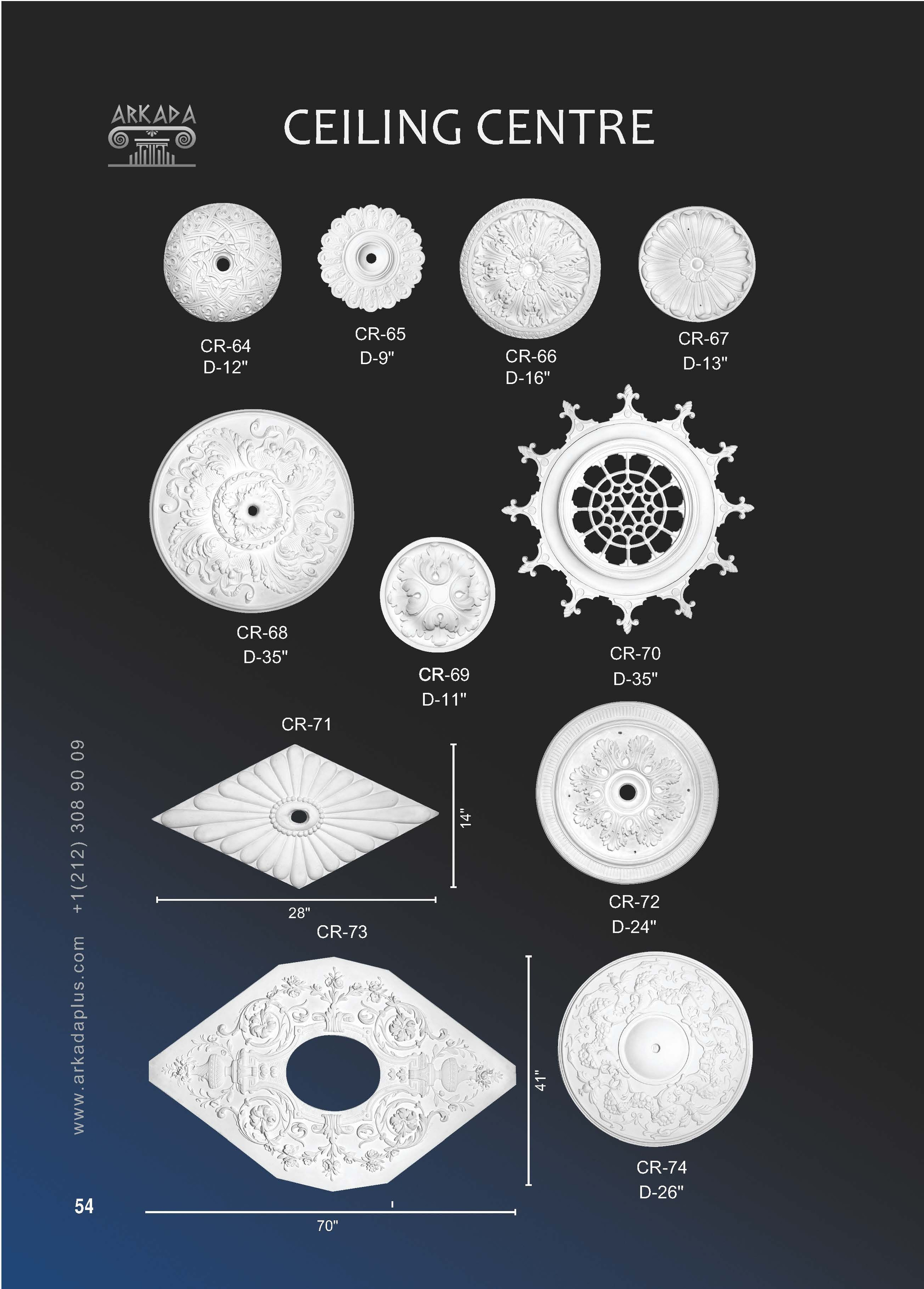 Catalog pages. Plaster molding