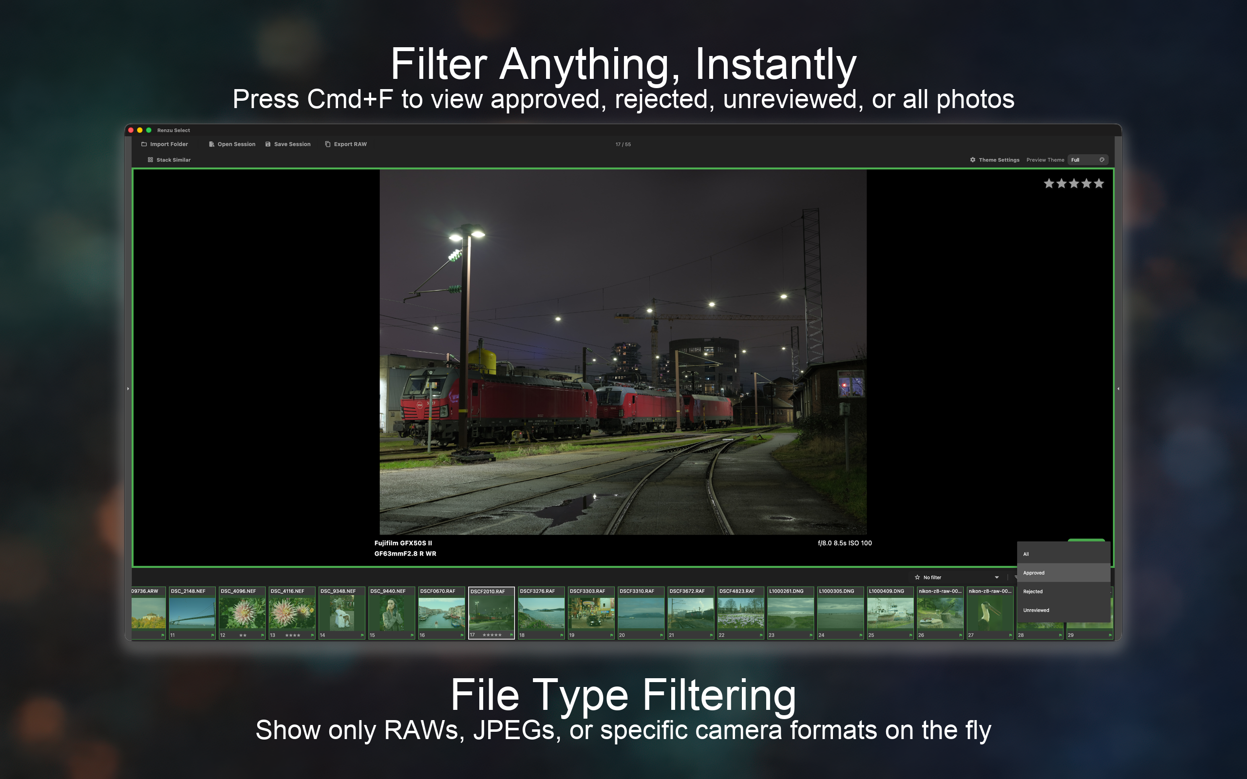 SwipeCull Desktop. Roaming Reflections of Motorcycle Life