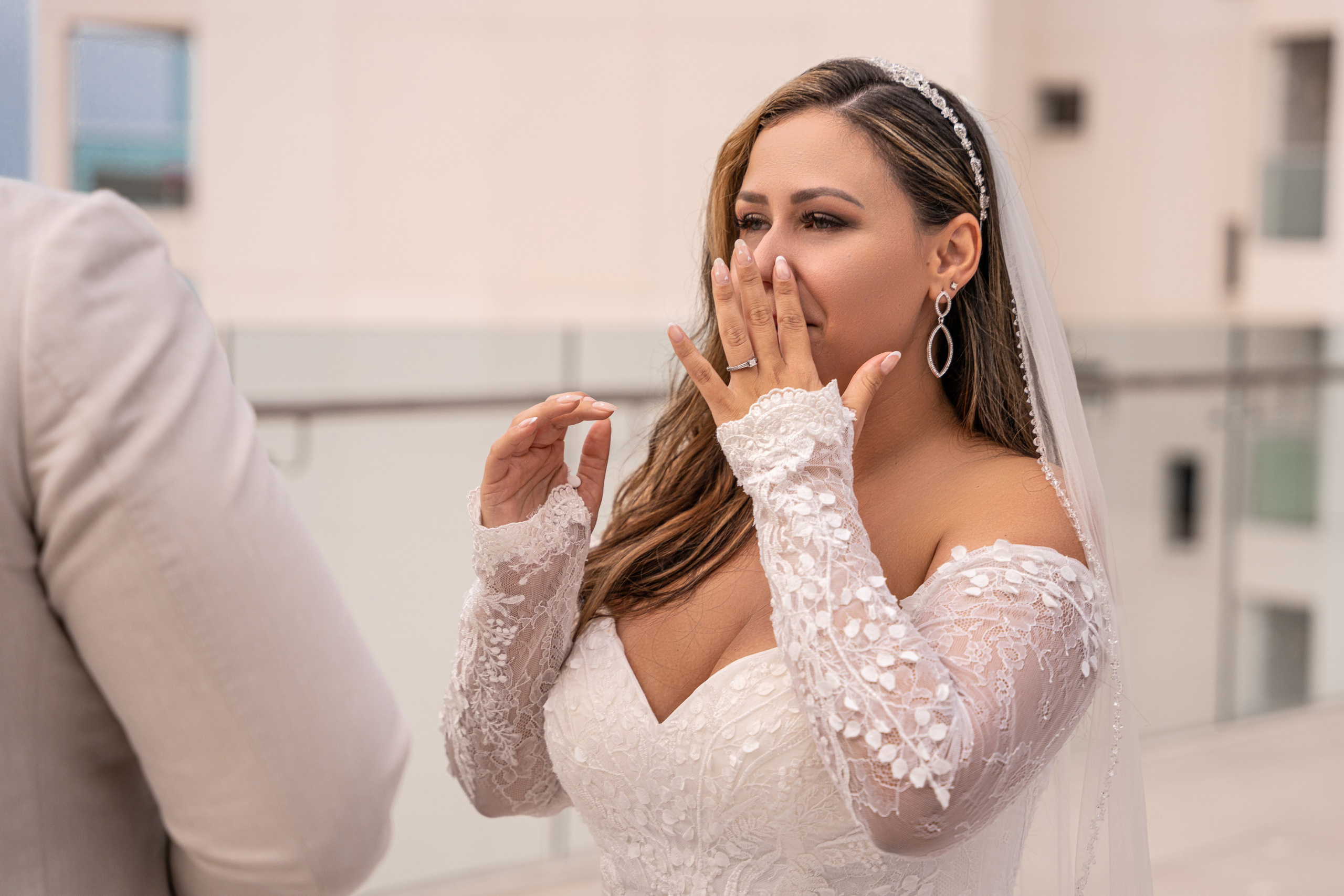 Destination wedding ceremony captured with natural light