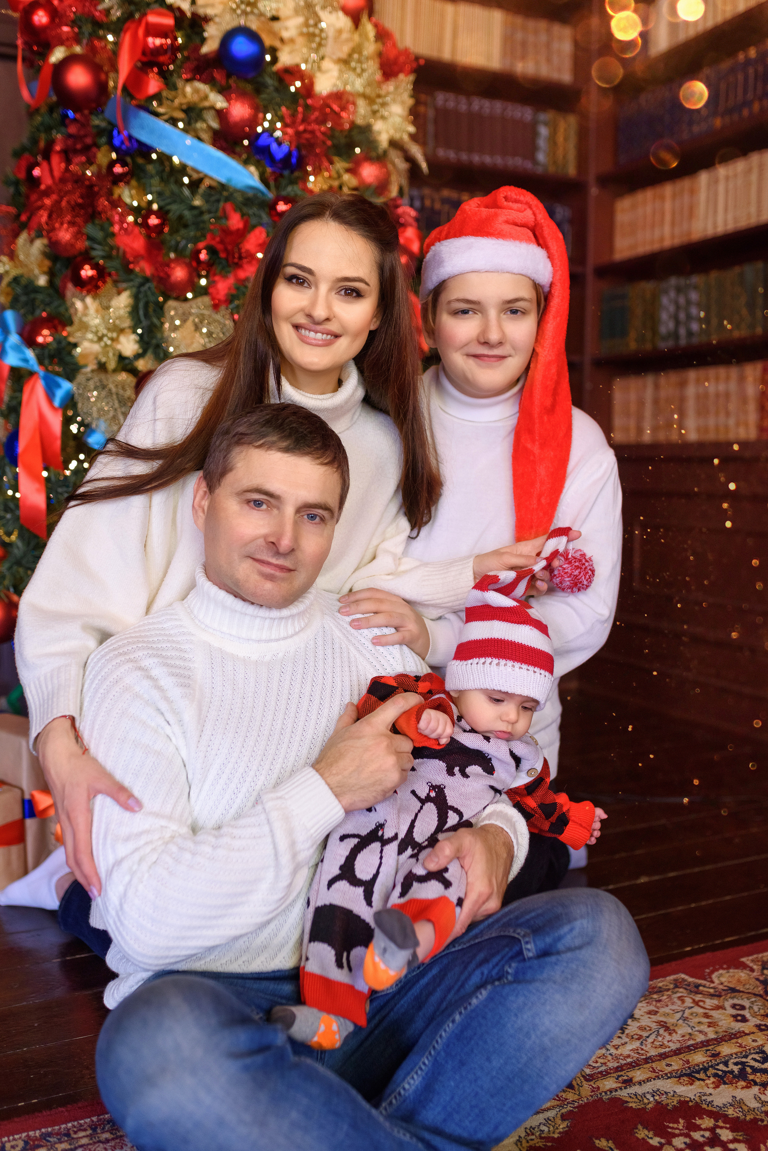 Новогодняя семейная съёмка. Семейный фотограф и фотограф новорожденных в Вильнюсе Ирина Беленкевич