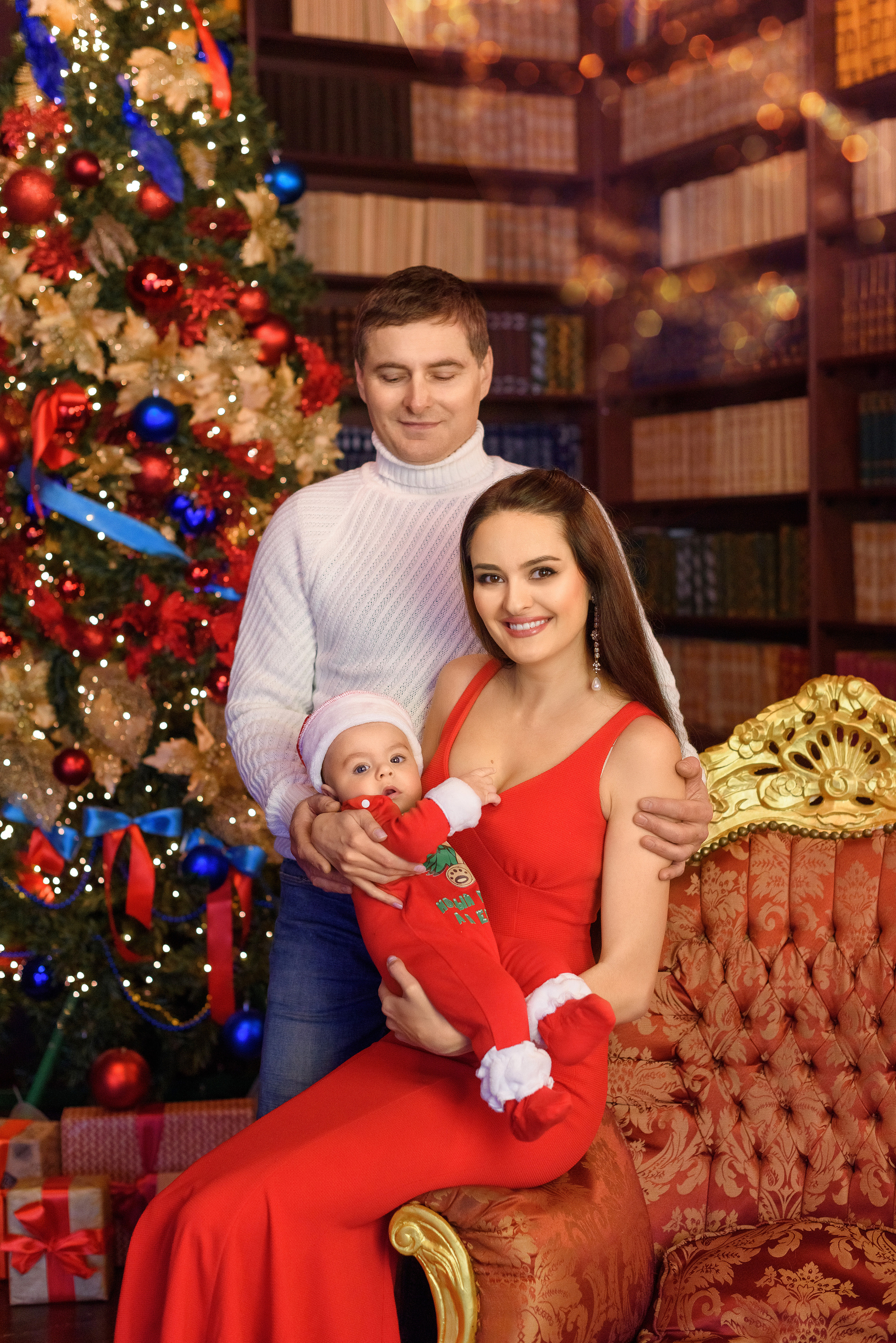 Новогодняя семейная съёмка. Семейный фотограф и фотограф новорожденных в Вильнюсе Ирина Беленкевич