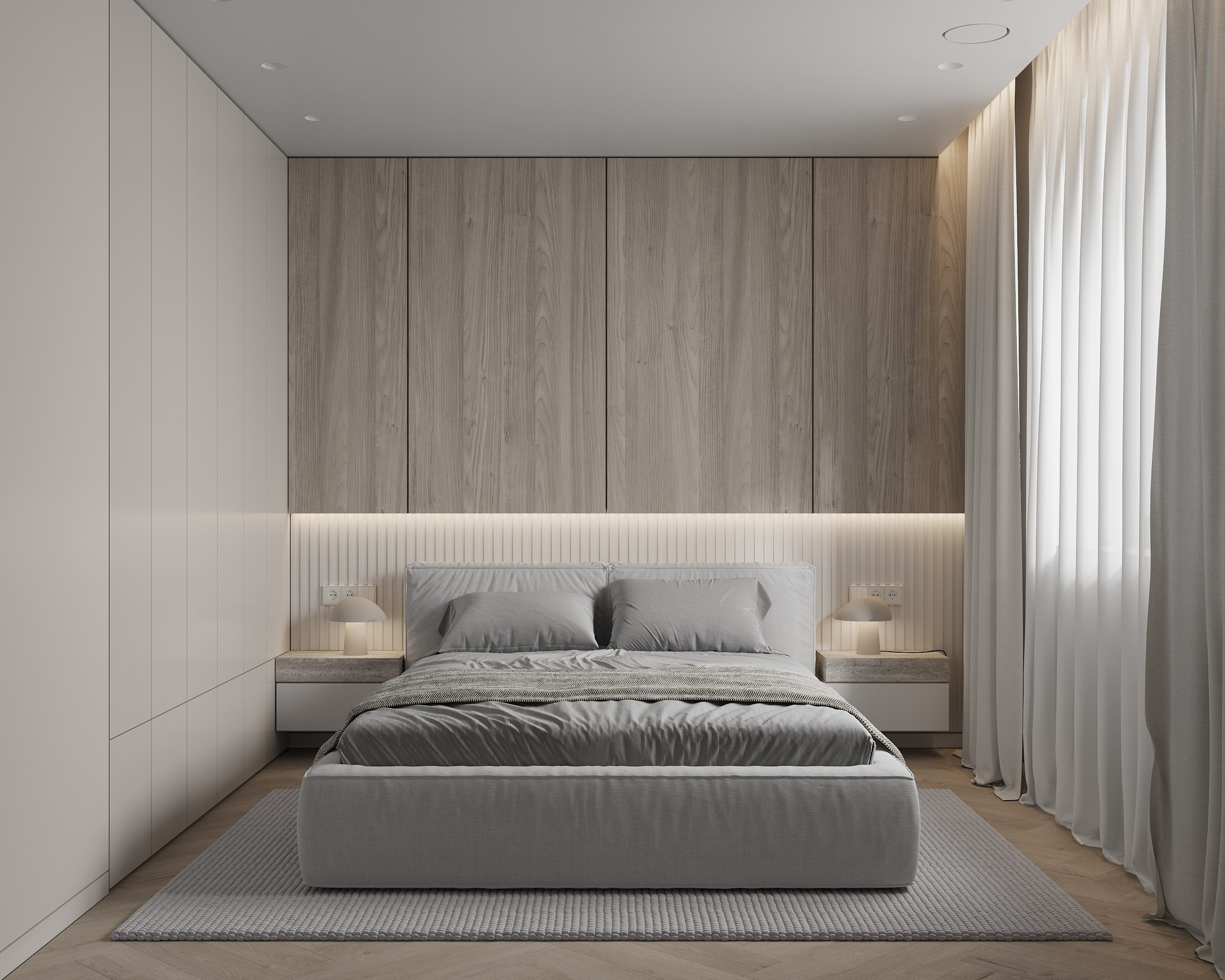 Story of Wood and Travertine. Simple Archs — high quality visualizations for your interior projects