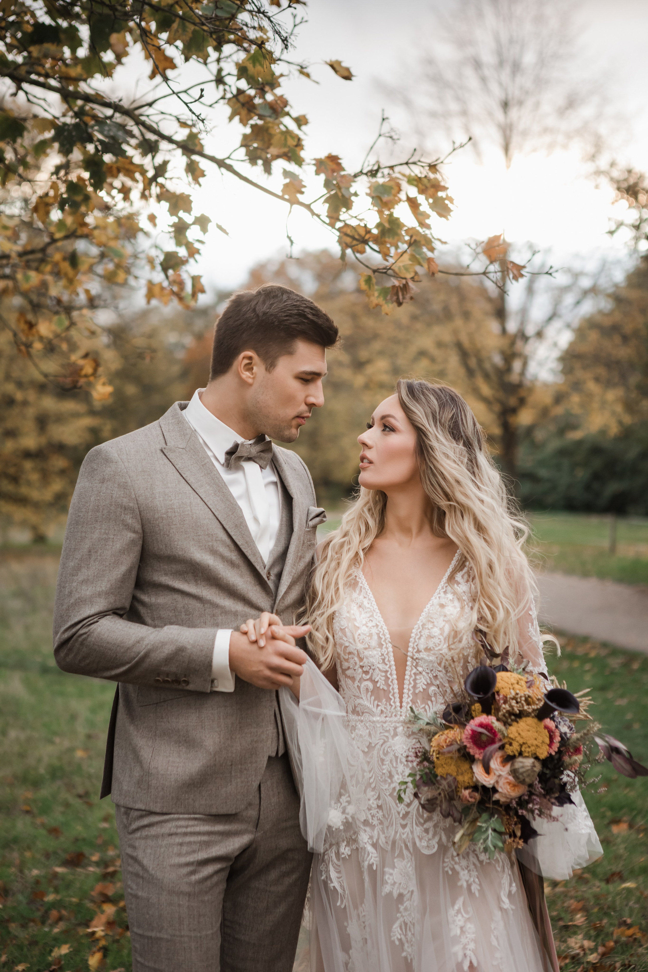 Осенняя свадьба на природе. Фотограф из Ганновера Анна Хорст