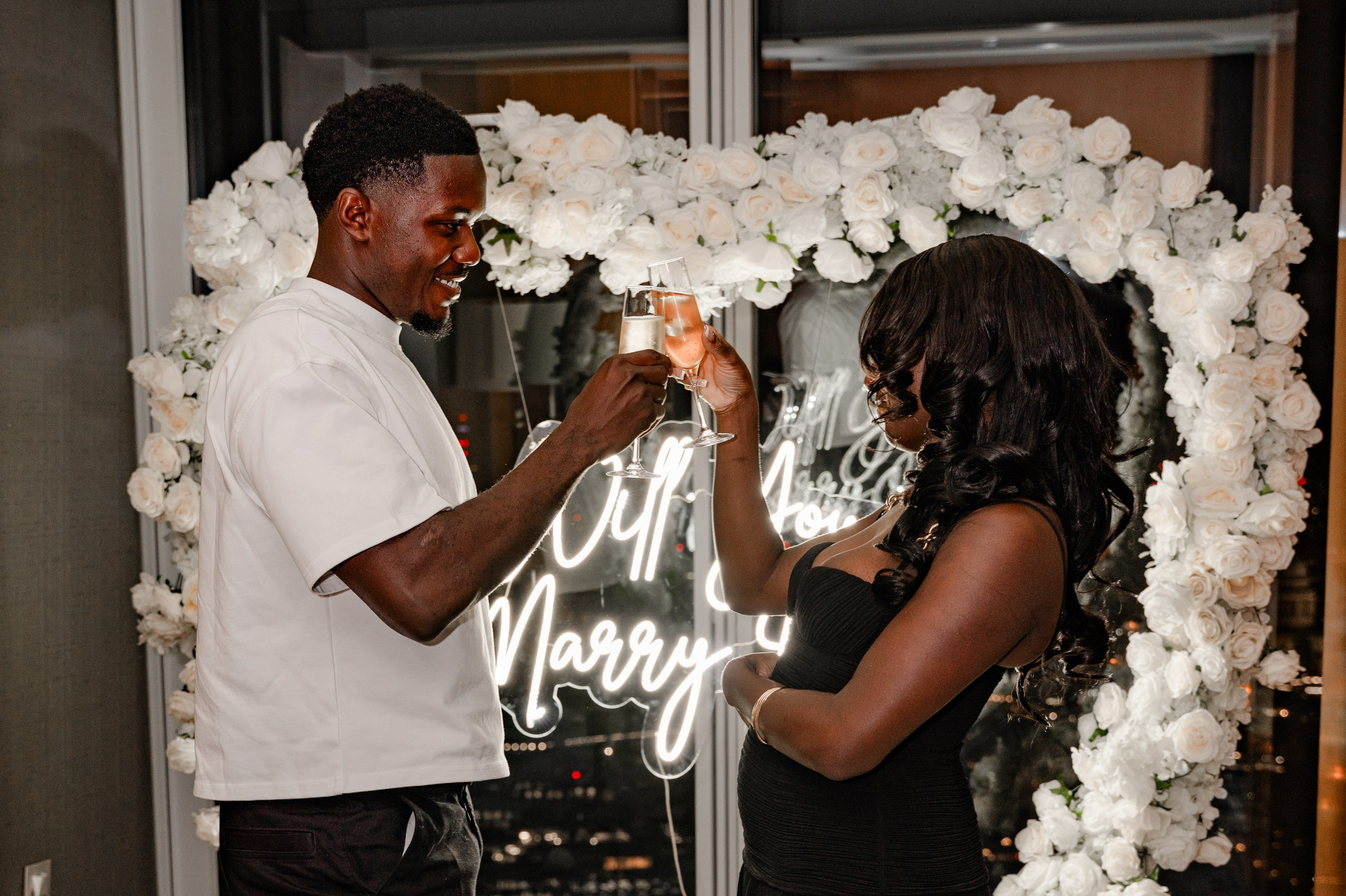 The proposal in The Shard. Tonya Kyrylenko photographer in London