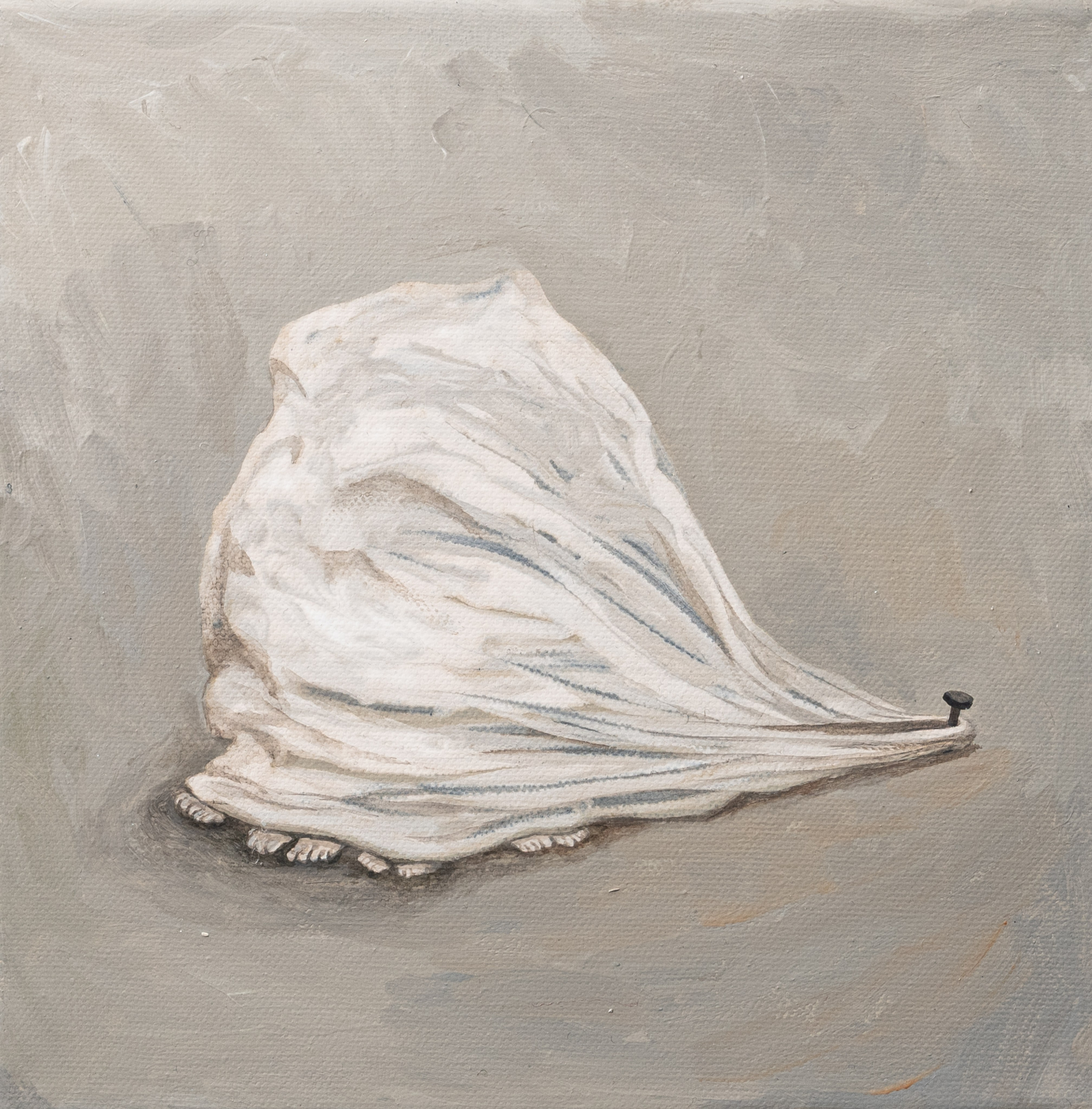 Scène.2023.20x20cm.Peinture à l’huile sur toile