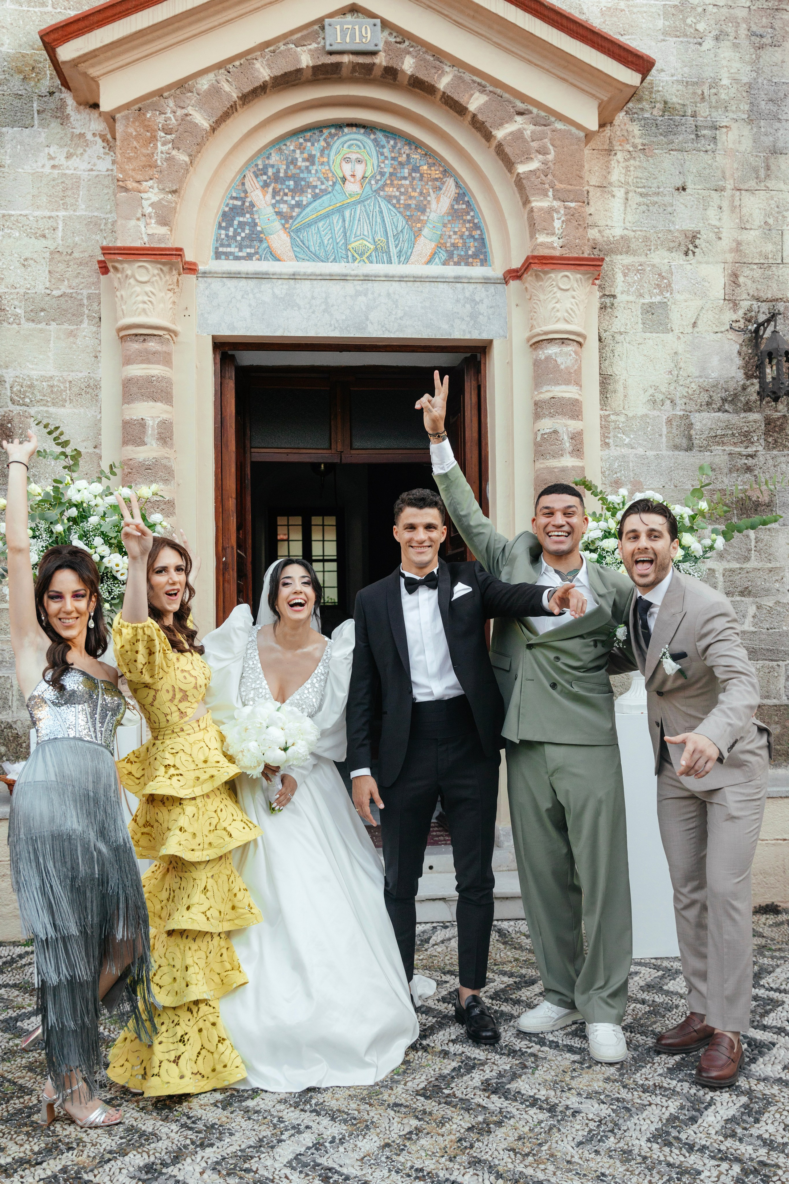 Guests at the wedding.  Rhodes Greece