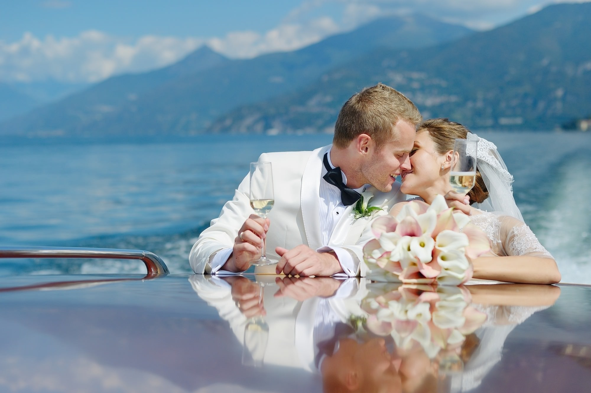 Wedding boat tour Lake Como Italy