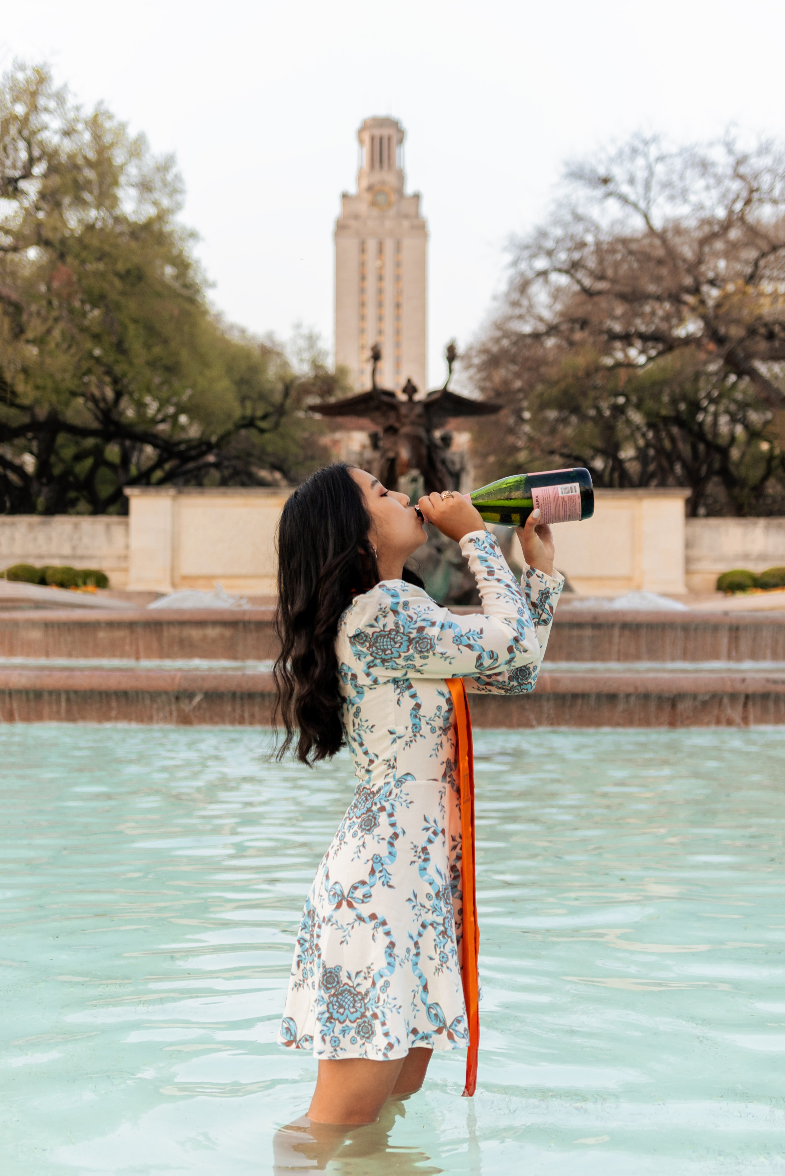 Chanmye’s senior photoshoot at the University of Texas in Austin