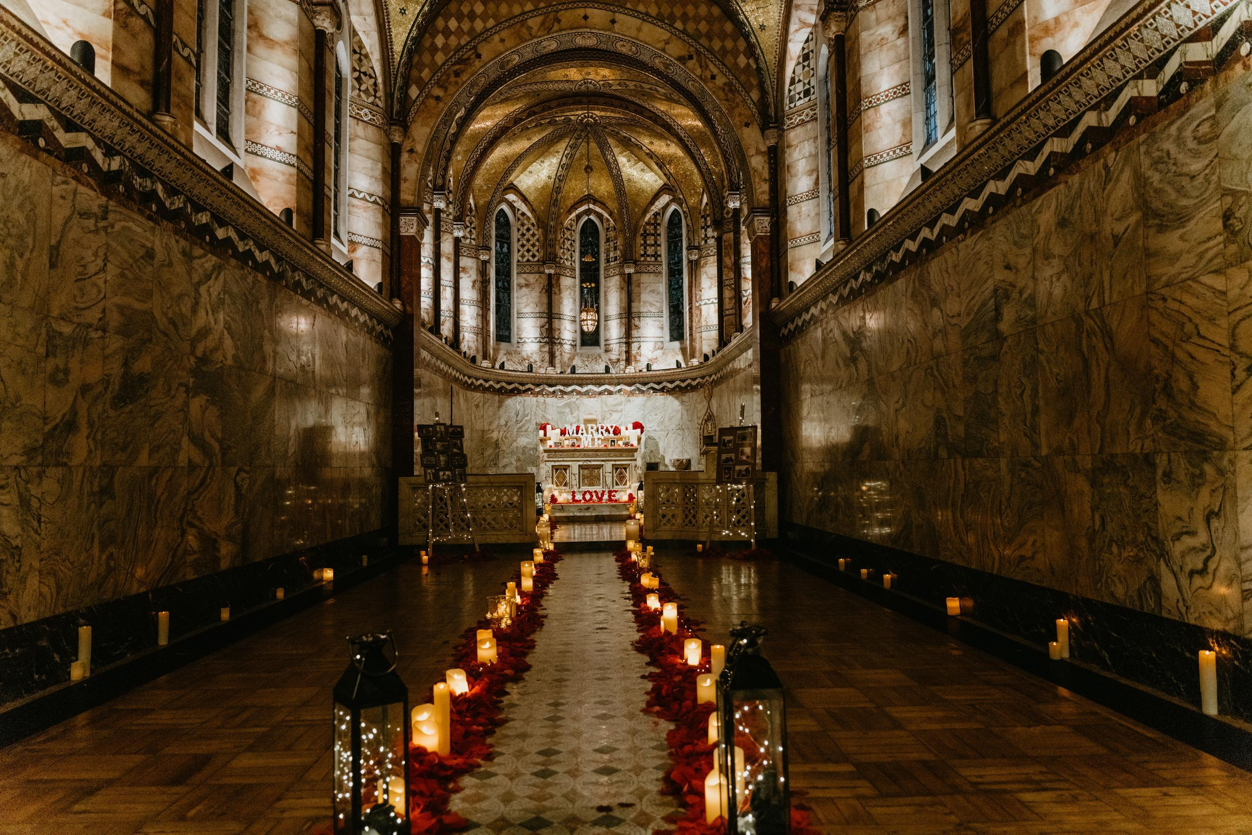 Proposal session at Fitzrovia Chapel. London Wedding Photographer|Natasha Ferreira