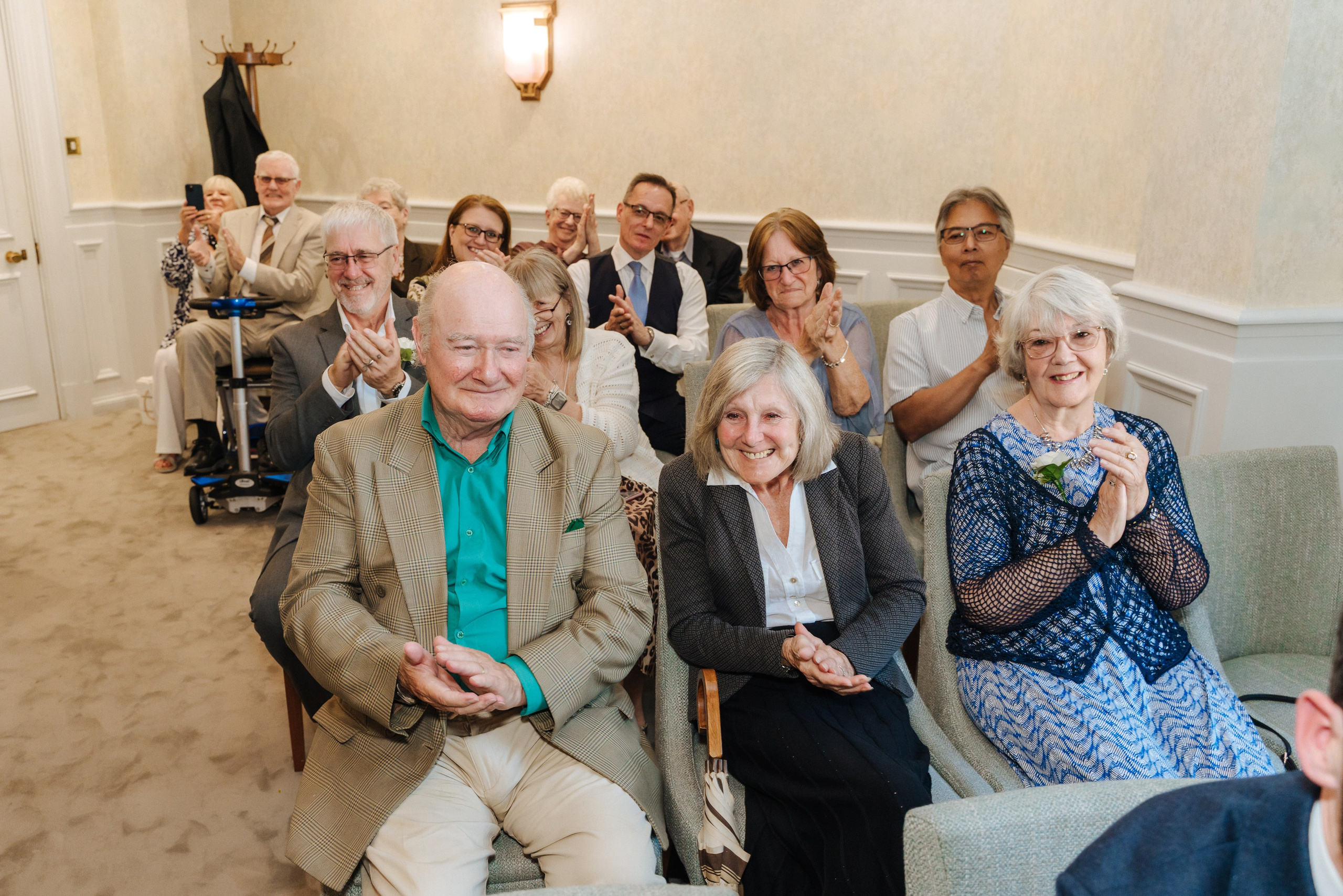 Emotional moment during civil ceremony at Wandsworth Town Hall