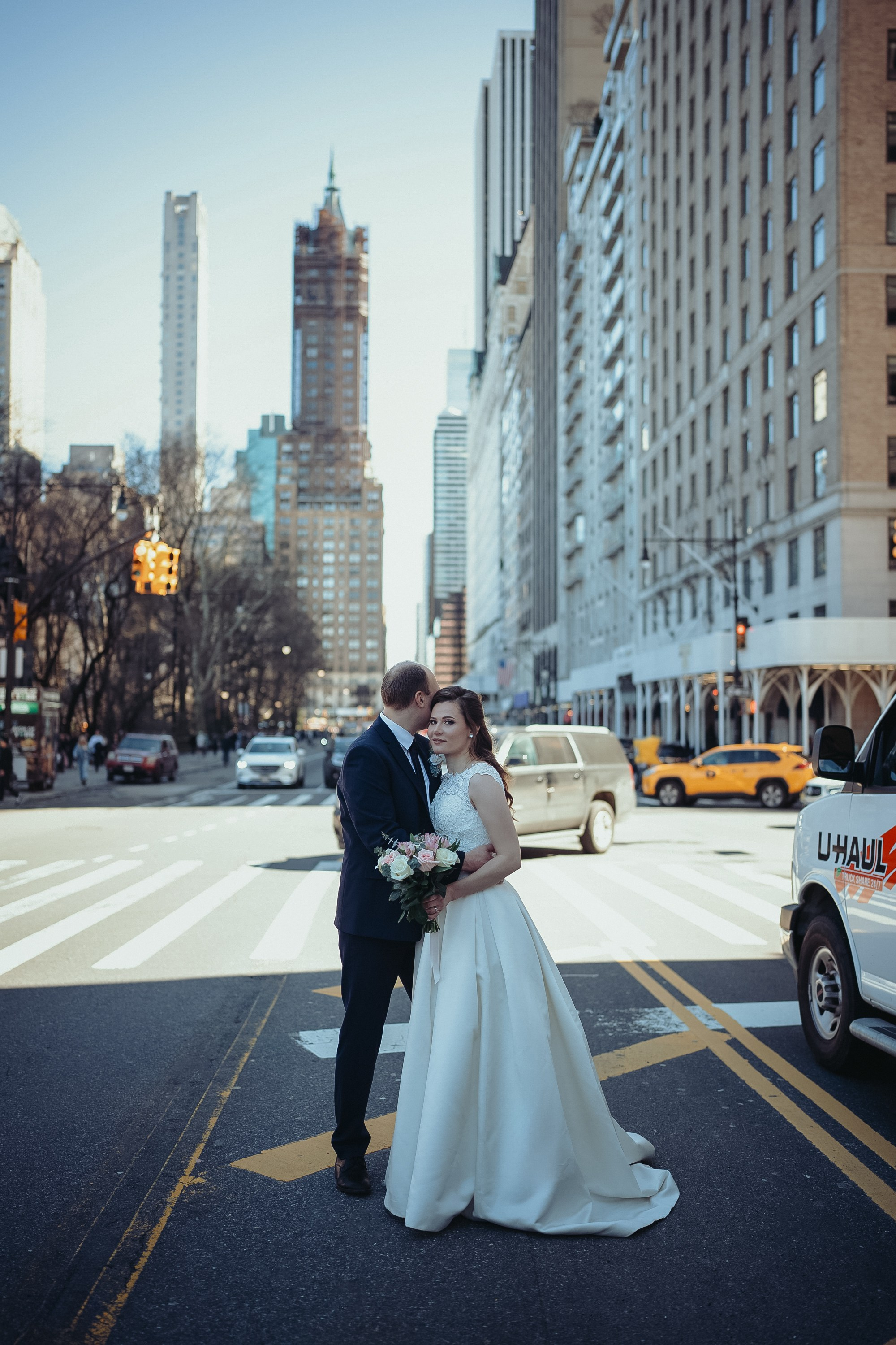 Elopement wedding in Central Park. Portrait and wedding photographer in New York