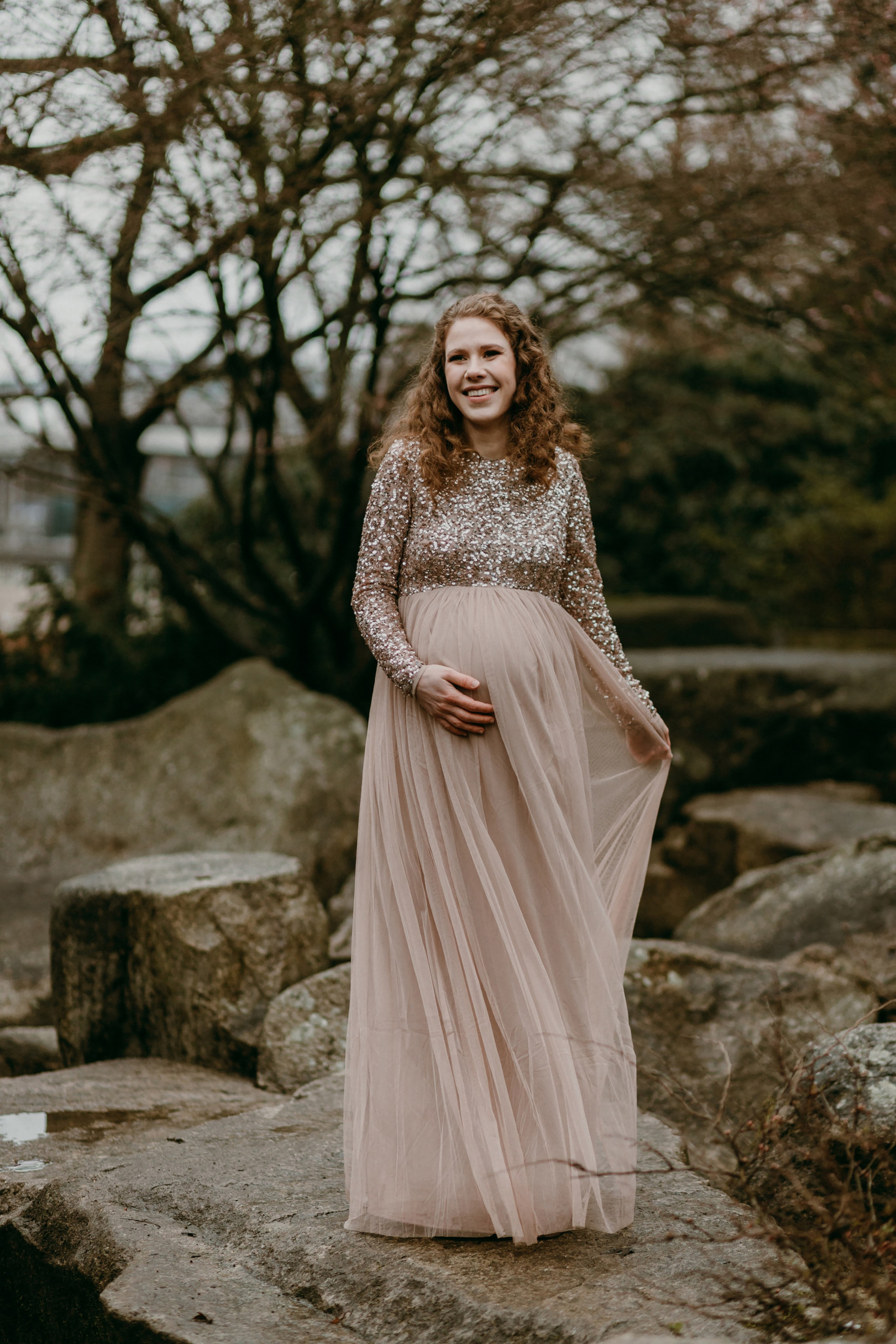 Babybauch-Fotoshooting in Planten un Blomen in Hamburg. Maria Chistyakovа — Fotografin in Karlsruhe, Baden-Baden und Umgebung