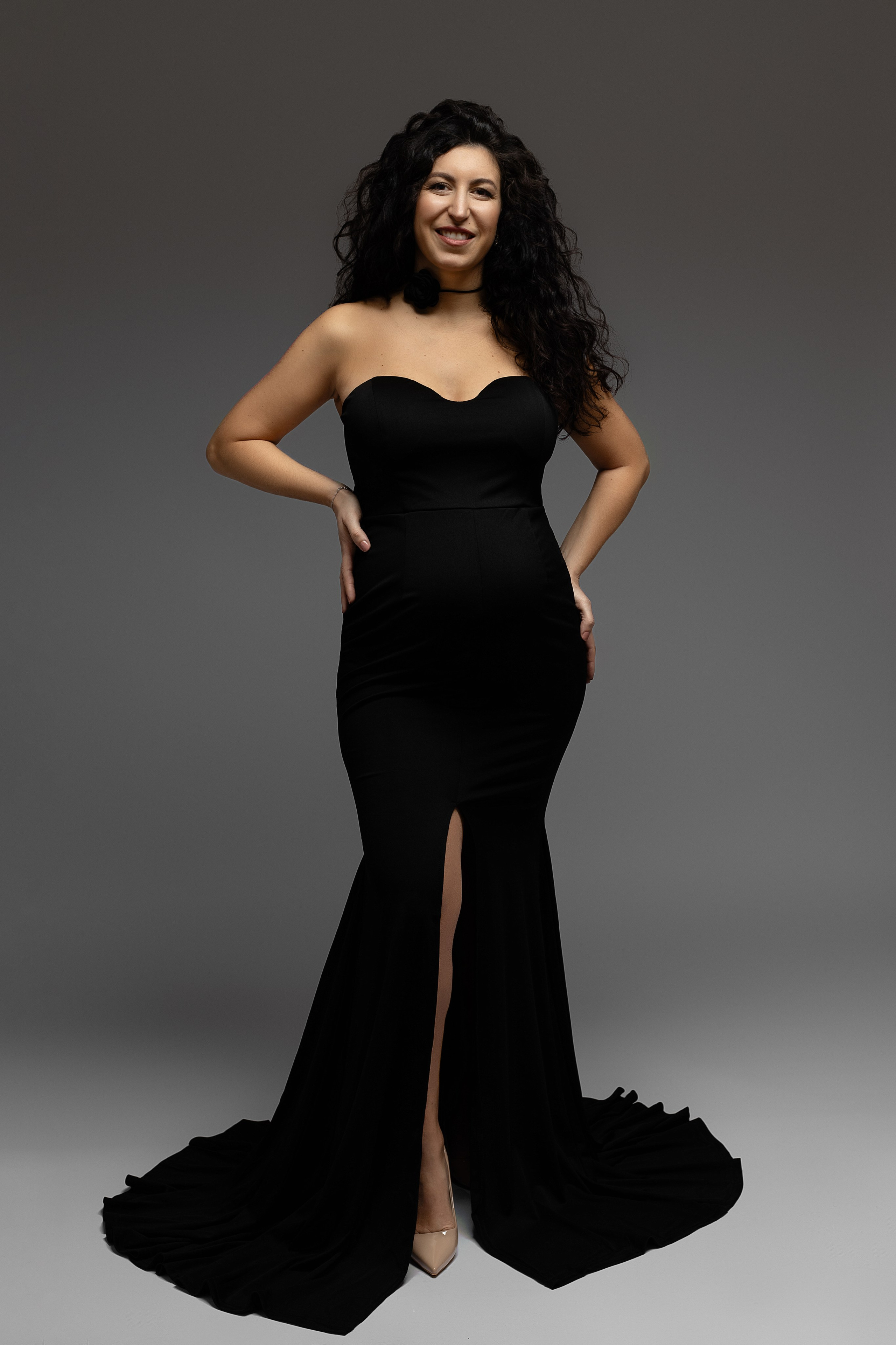 Babybauchshooting im Studio. Fotografin Heidenheim / Newborn, Babybauch & Familie - Nadine Schmalz