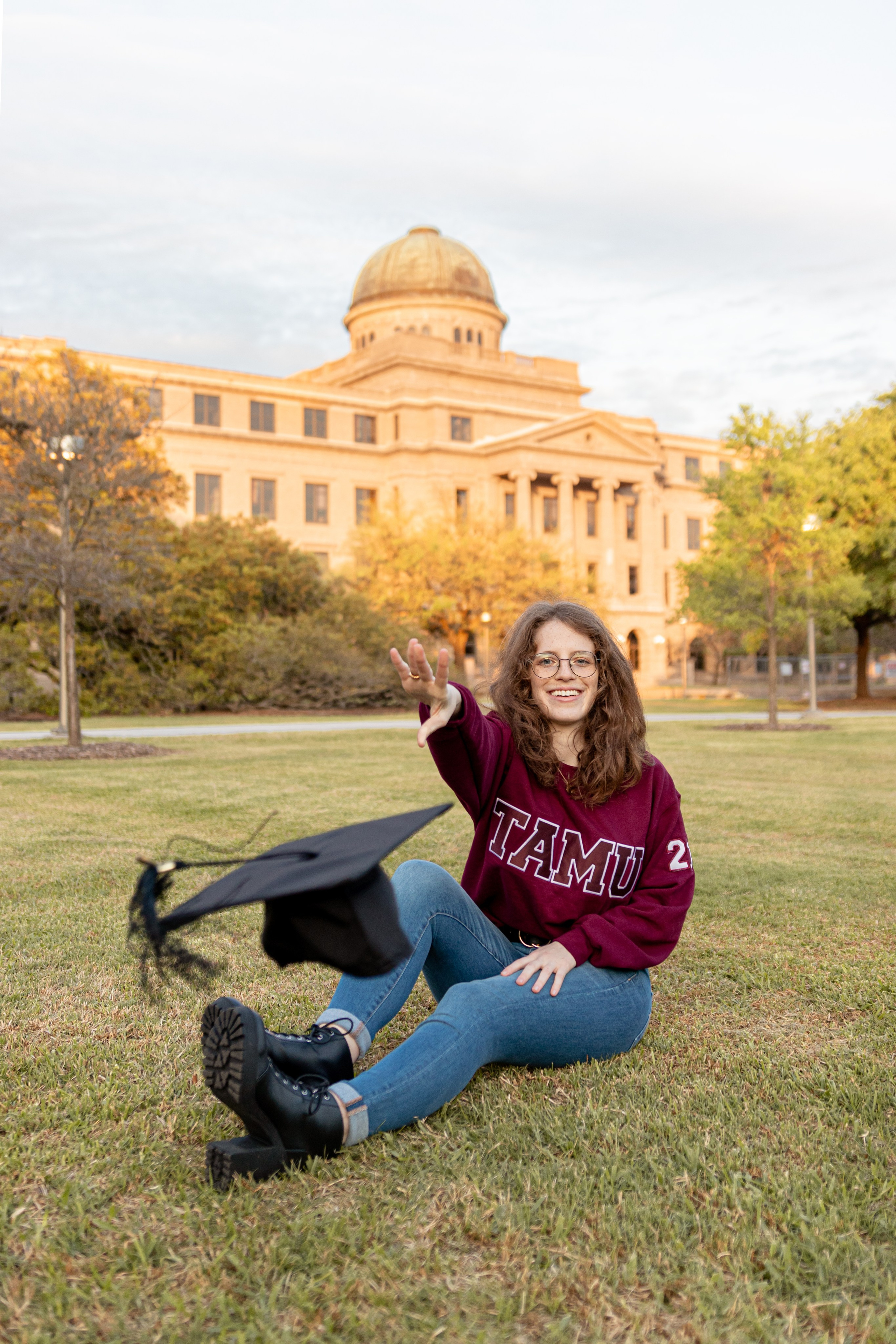 Miranda’s graduation photoshoot at Texas A&M University