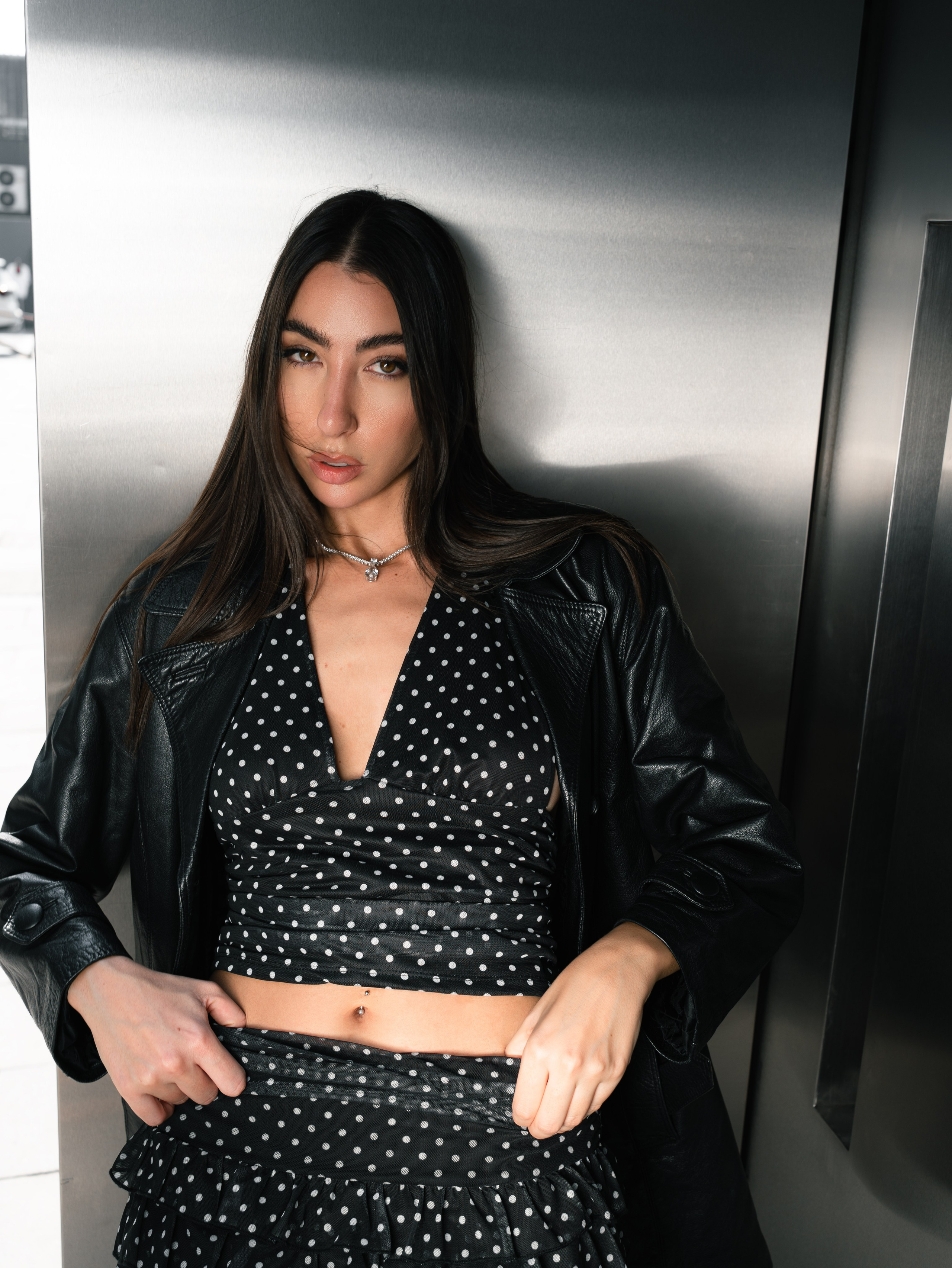 Urban geometry contemporary fashion portrait series in Dubai by Alisha Geva. Alisha Geva | Contemporary fashion women’s portrait Dubai