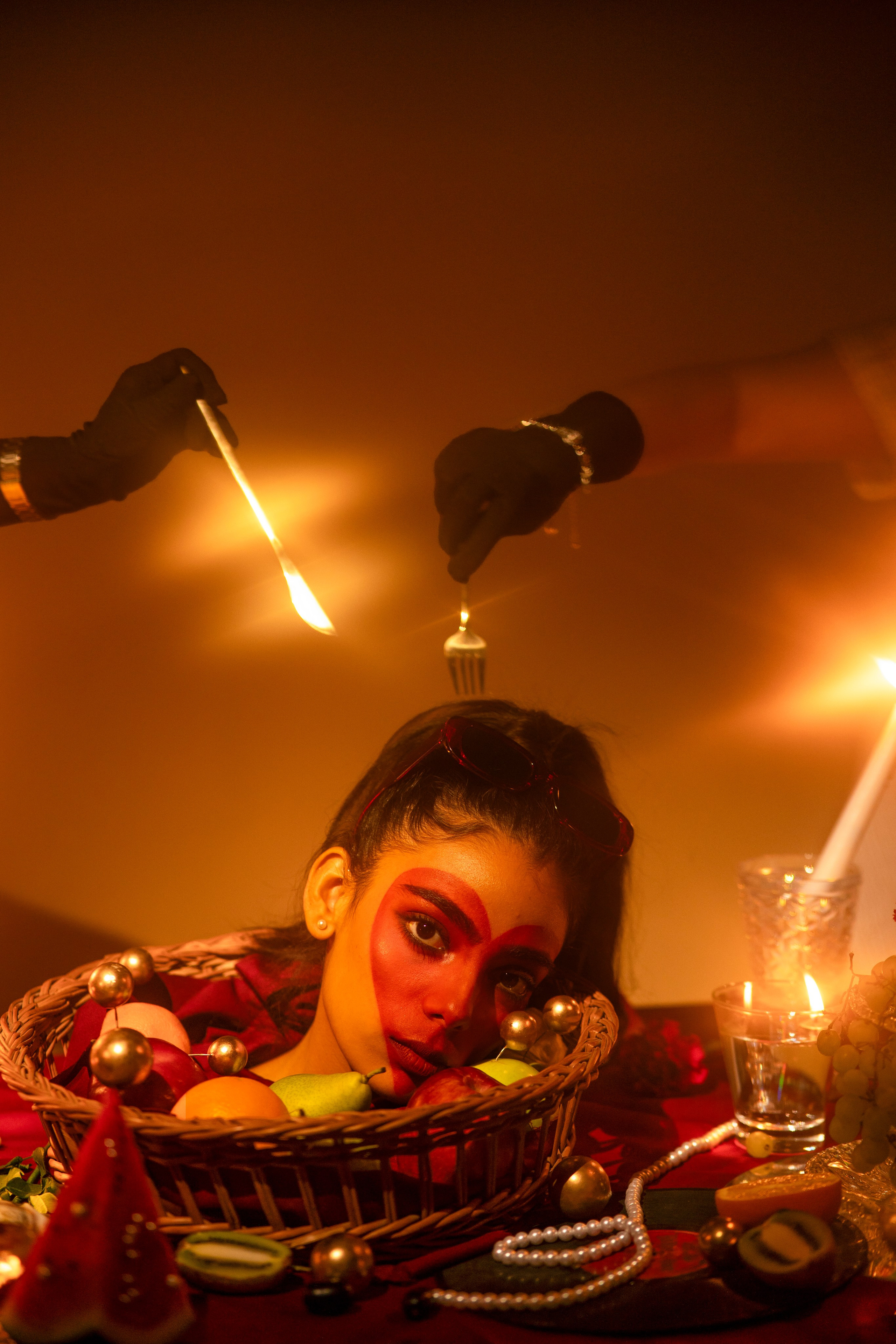 Creative Direction for head in basket Photoshoot