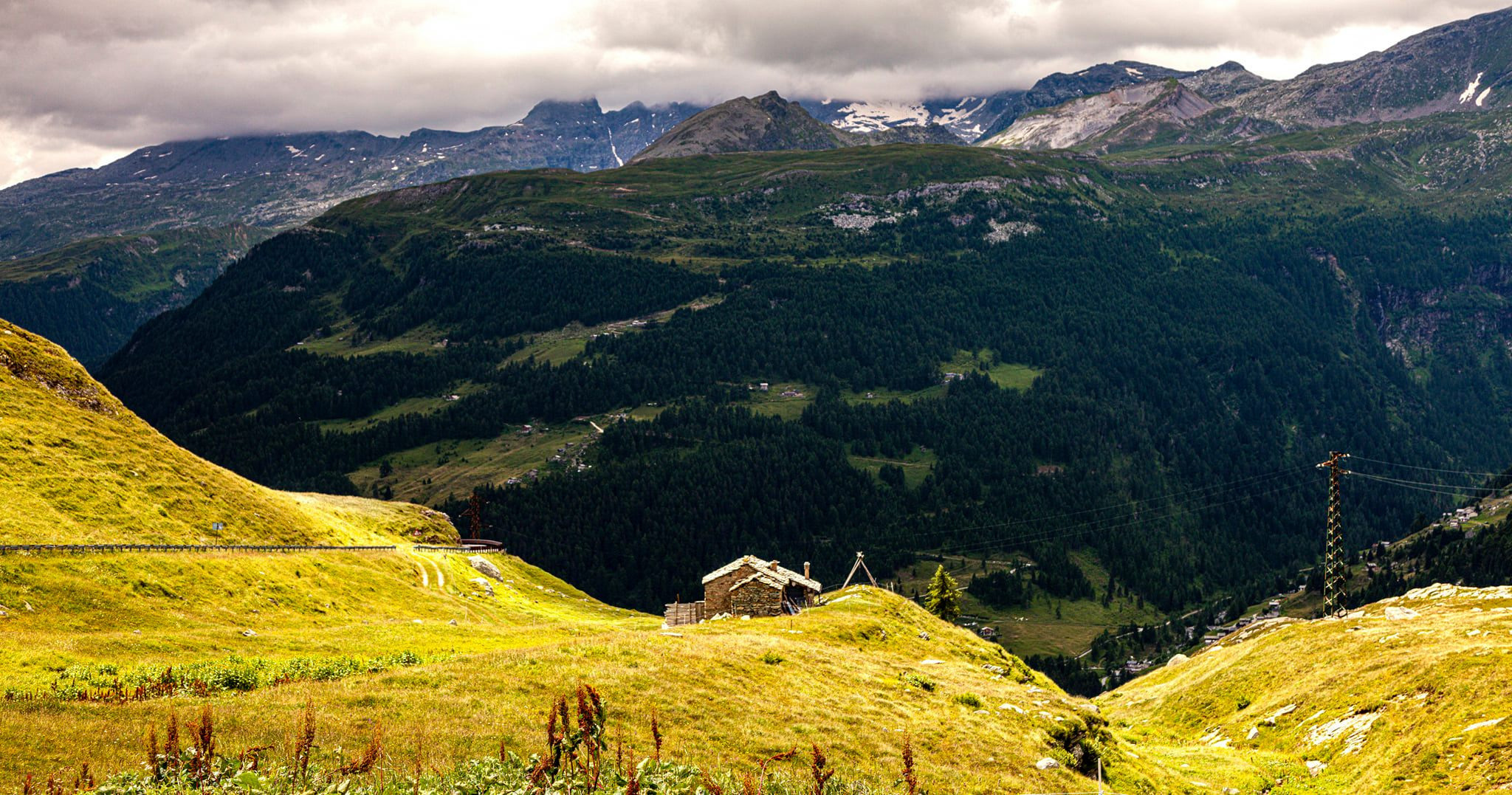 96.Перевал Passo dello Spluga и деревня Montespluga.18.7.2021. Путешествия в формате 360......
