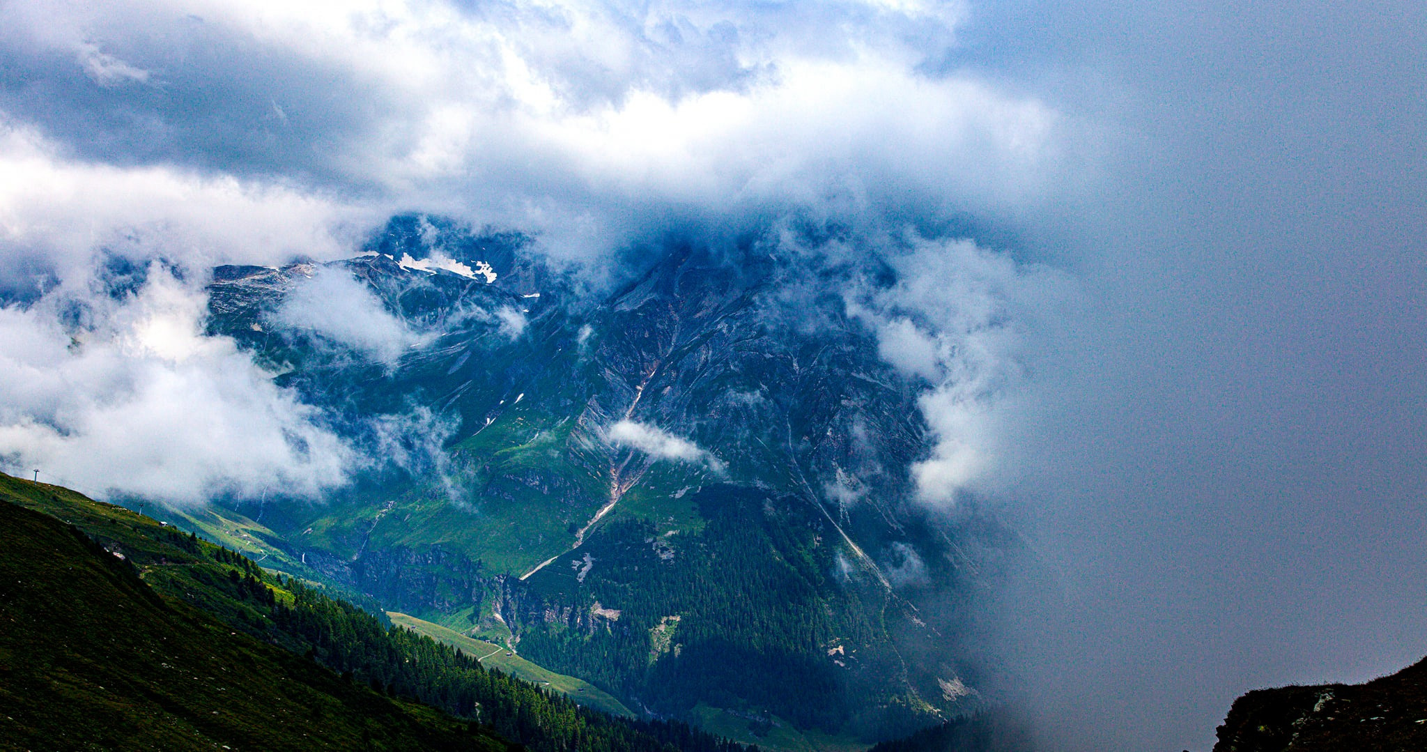 96.Перевал Passo dello Spluga и деревня Montespluga.18.7.2021. Путешествия в формате 360......