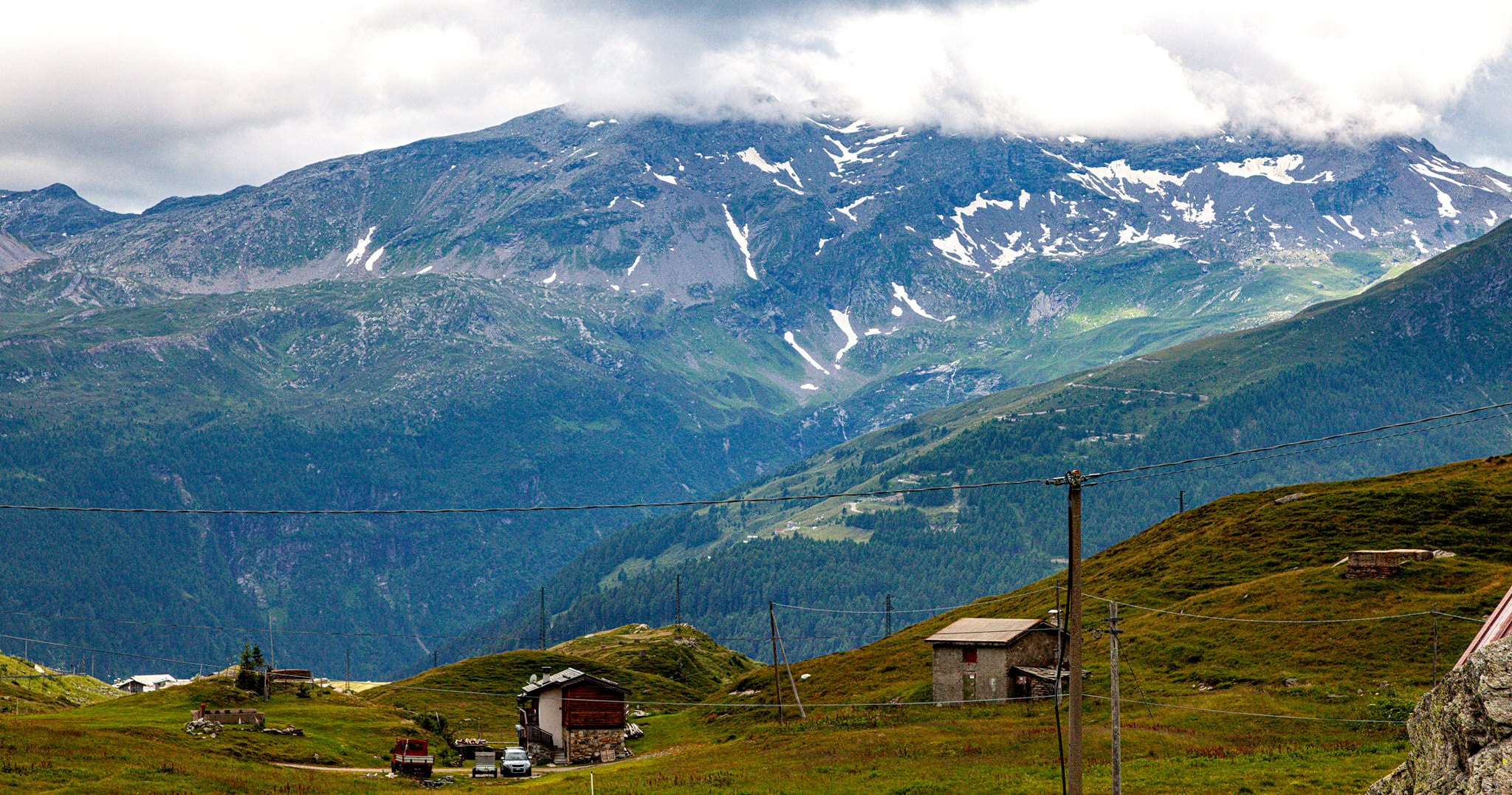 96.Перевал Passo dello Spluga и деревня Montespluga.18.7.2021. Путешествия в формате 360......