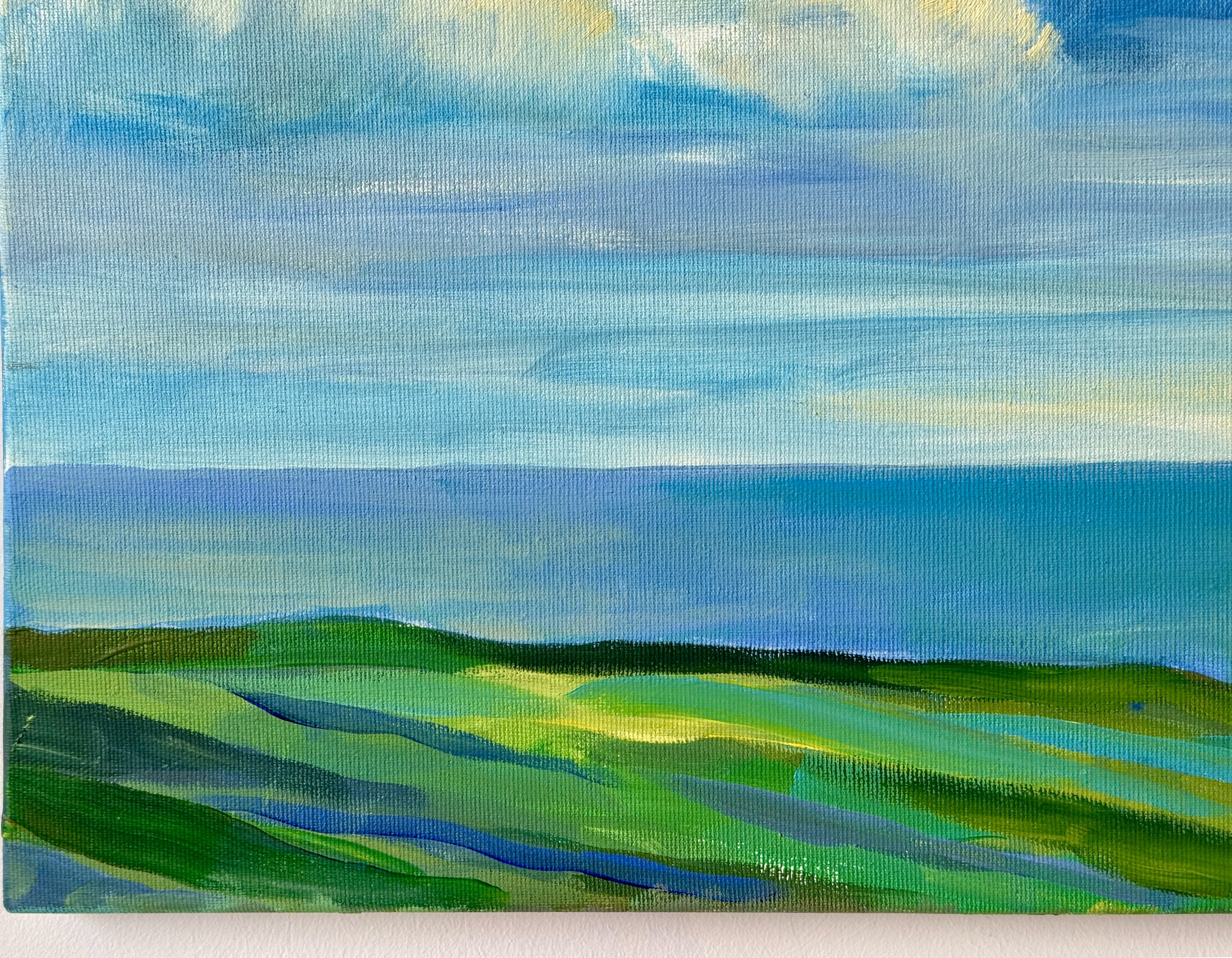 «Fluffy clouds above a sea». Художник живописец Савелова Ольга