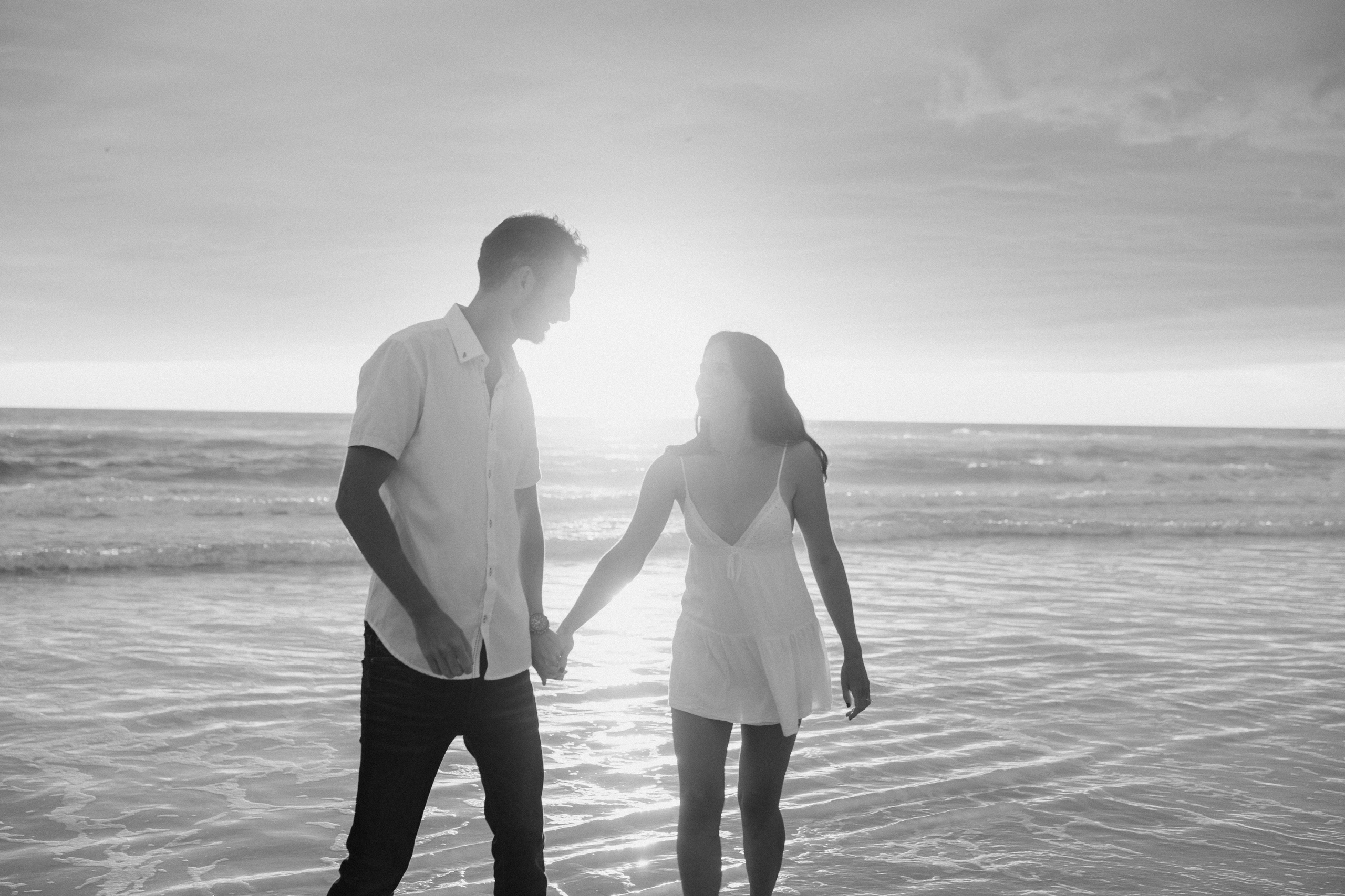Engagement sunset photoshoot on the beach in Sarasota Florida